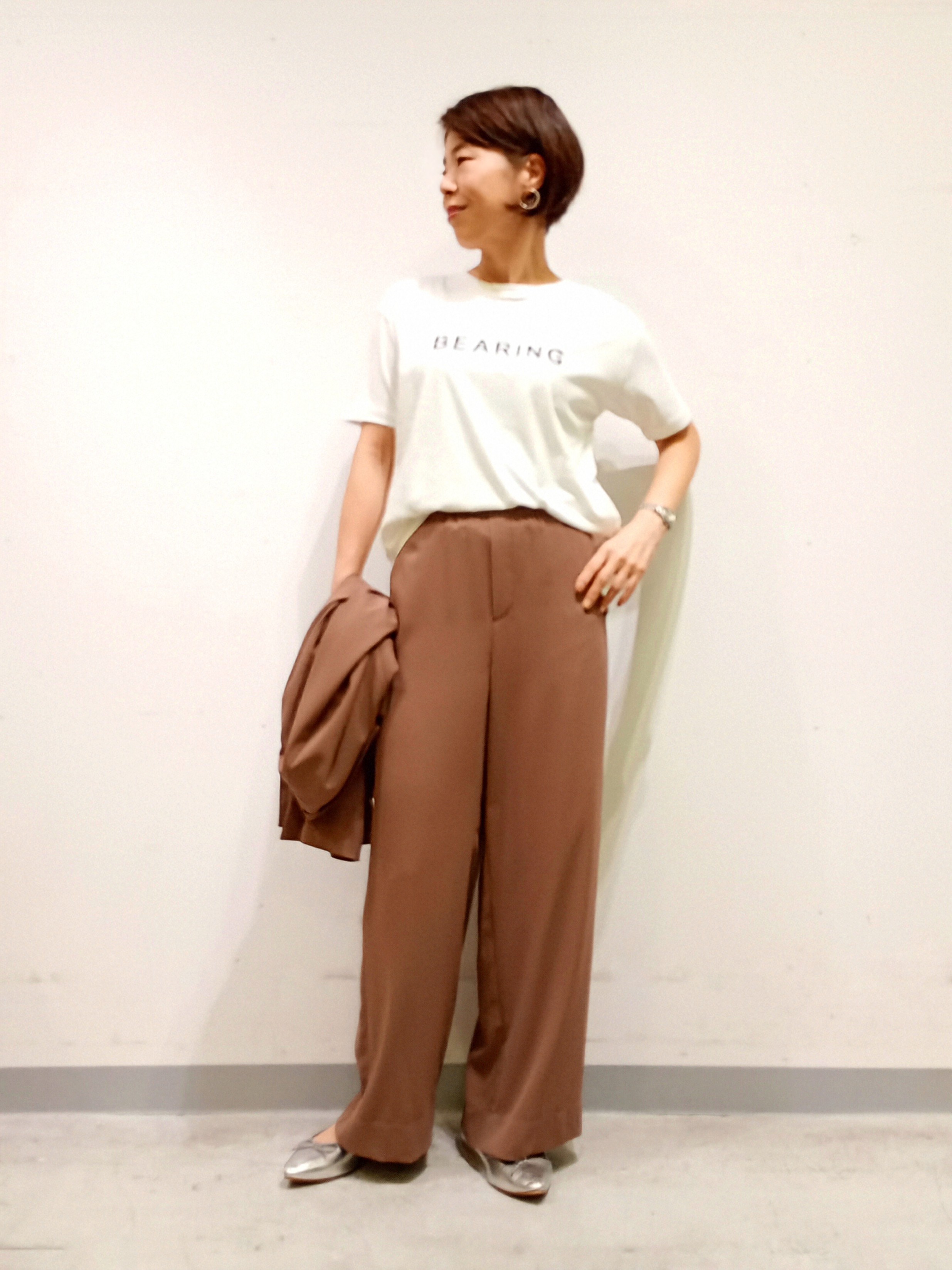 Kさんの「INDIVI｜【さらに軽く軽快！／着る日傘】ドルマンダブルジャケット」を使ったコーディネート