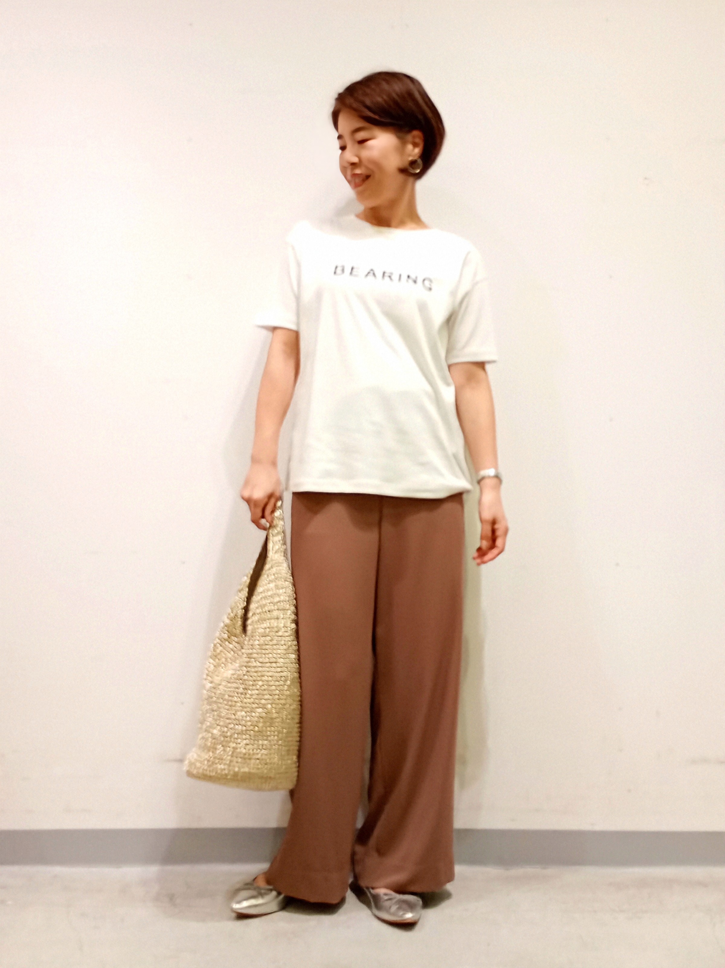Kさんの「INDIVI｜【UVケア／選べるグラフィック】スムースジャージTシャツ」を使ったコーディネート