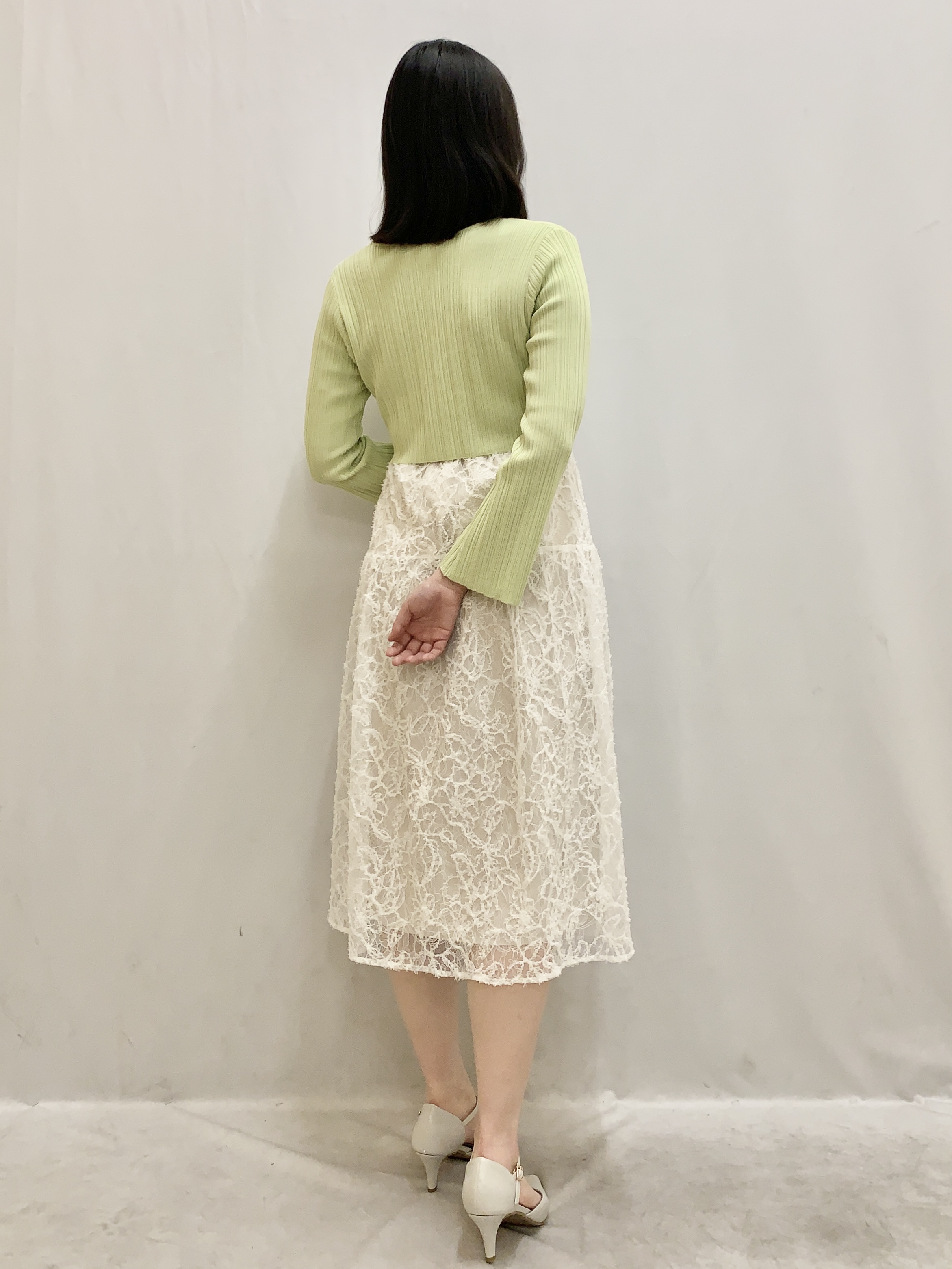 kasumiさんの「index｜《ツインセット》カーディガン&times;ニットドッキングワンピース【洗濯機OK】」を使ったコーディネート