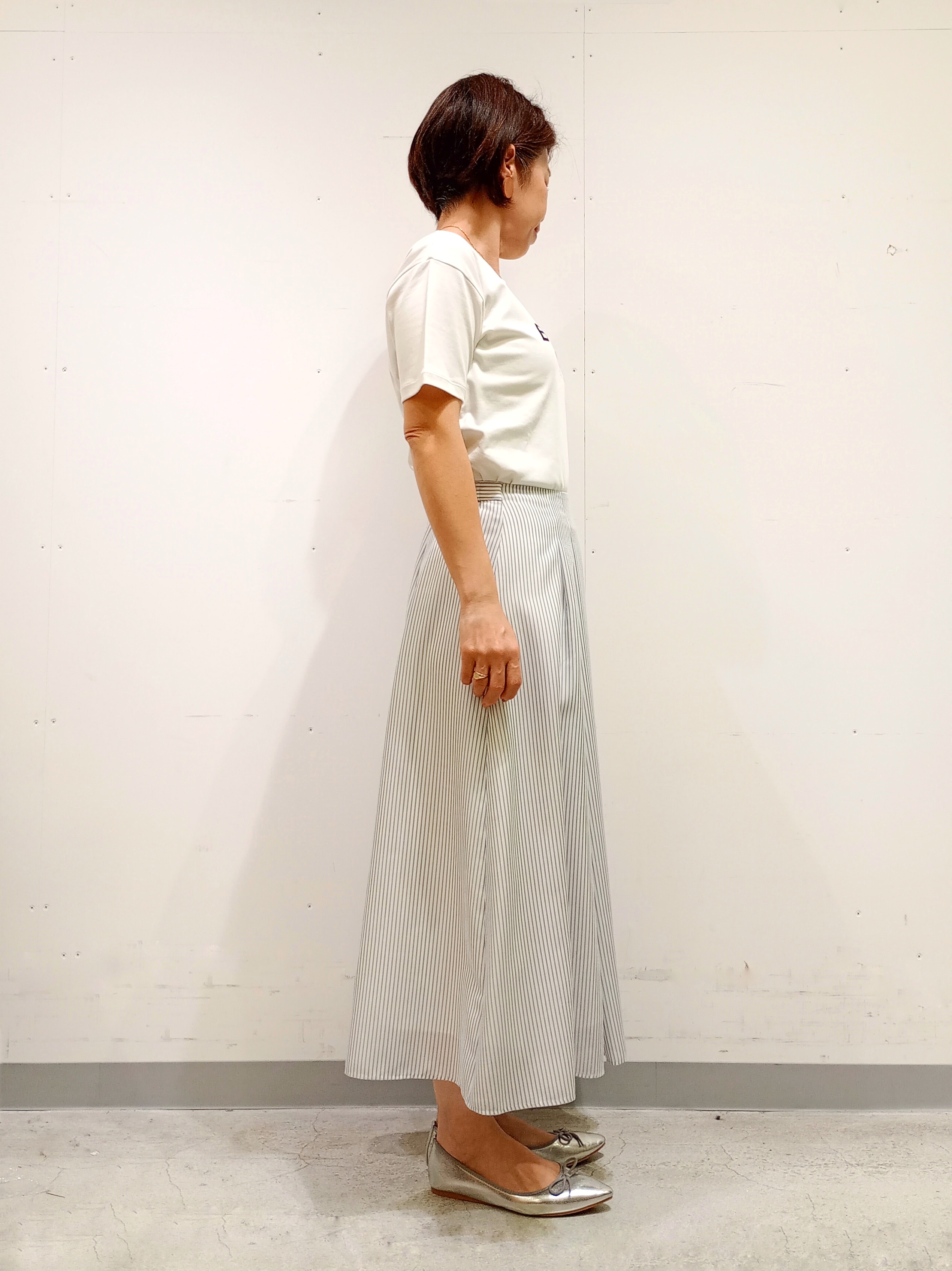 Kさんの「INDIVI｜【UVケア／選べるグラフィック】スムースジャージTシャツ」を使ったコーディネート