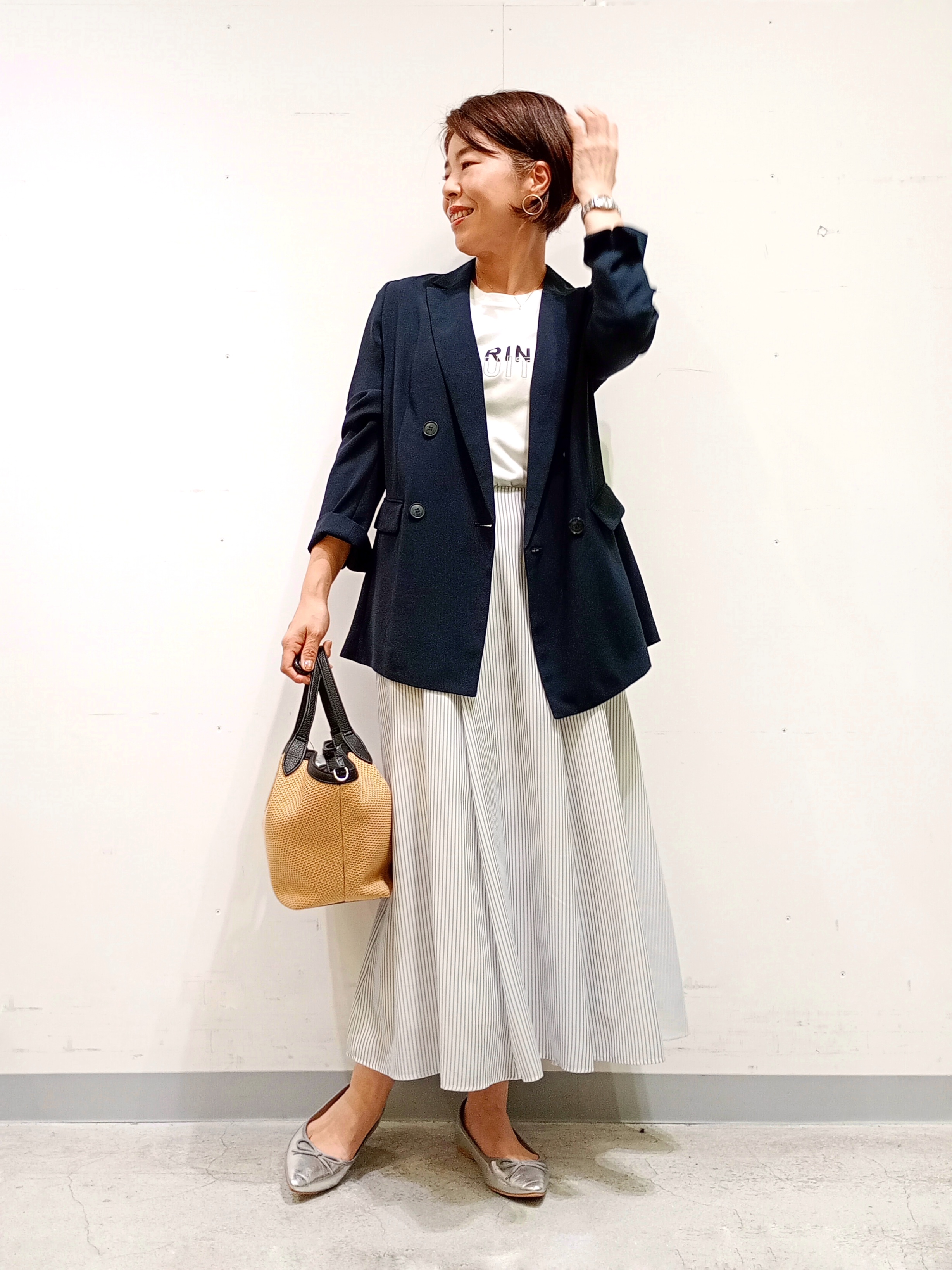 Kさんの「INDIVI｜【UVケア／選べるグラフィック】スムースジャージTシャツ」を使ったコーディネート