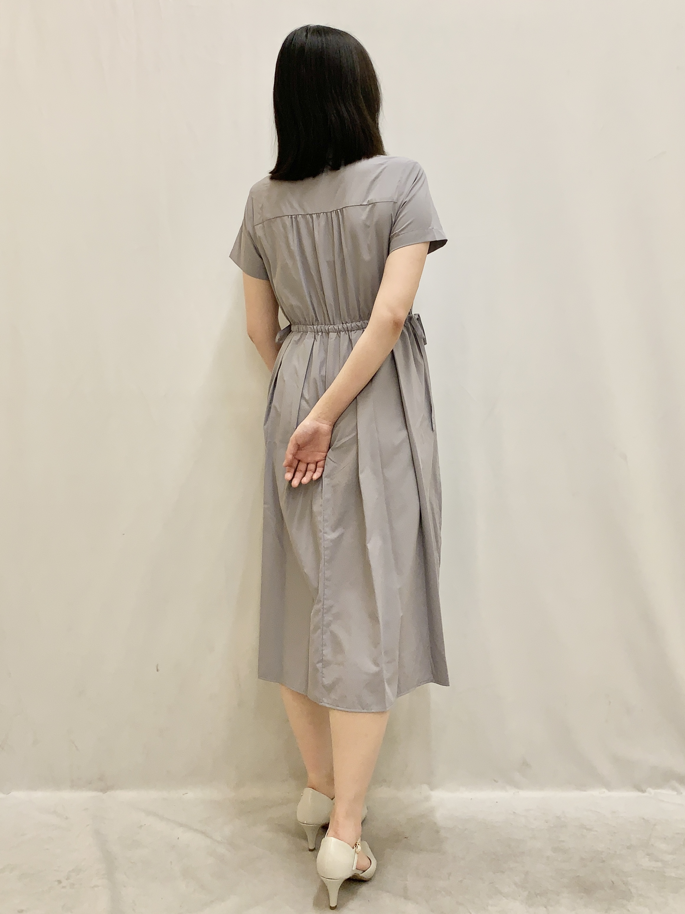 kasumiさんの「index｜サイドリボンシャツワンピース【洗濯機OK／防シワ】」を使ったコーディネート