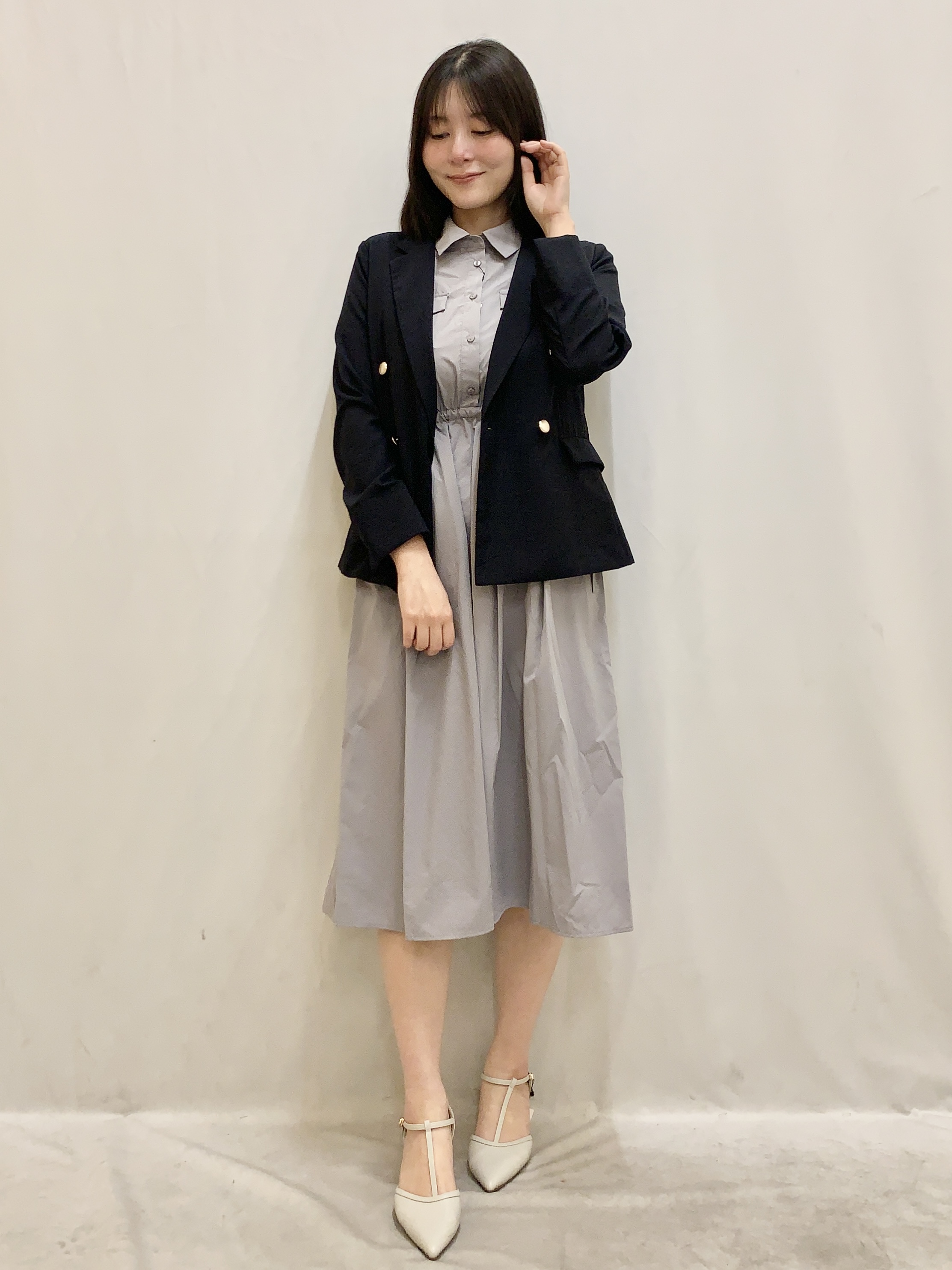 kasumiさんの「index｜《再入荷》ダブルブレストテーラードジャケット【接触冷感／吸水速乾／イージーアイロン／防シワ／洗濯機O」を使ったコーディネート