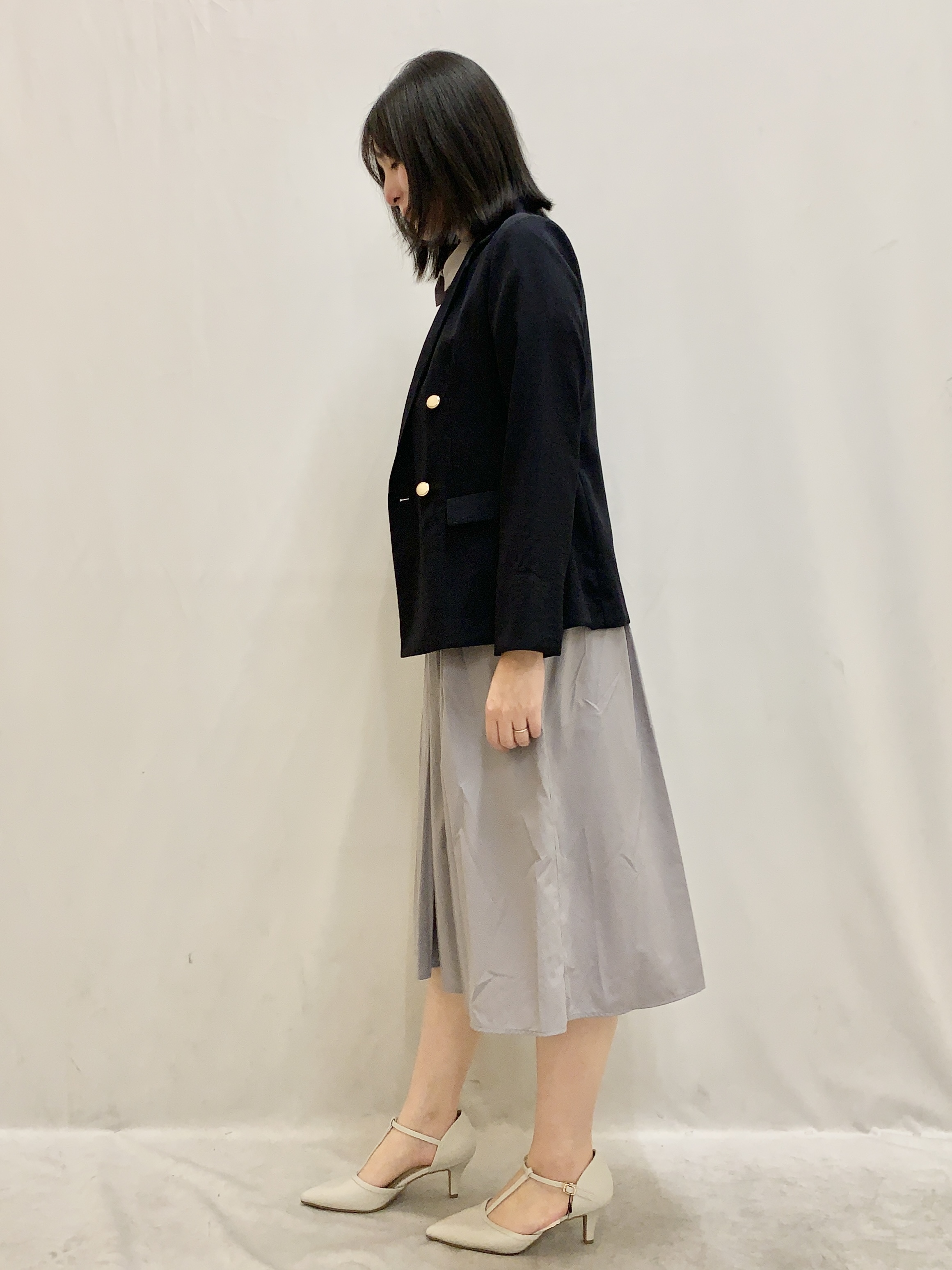 kasumiさんの「index｜《再入荷》ダブルブレストテーラードジャケット【接触冷感／吸水速乾／イージーアイロン／防シワ／洗濯機O」を使ったコーディネート