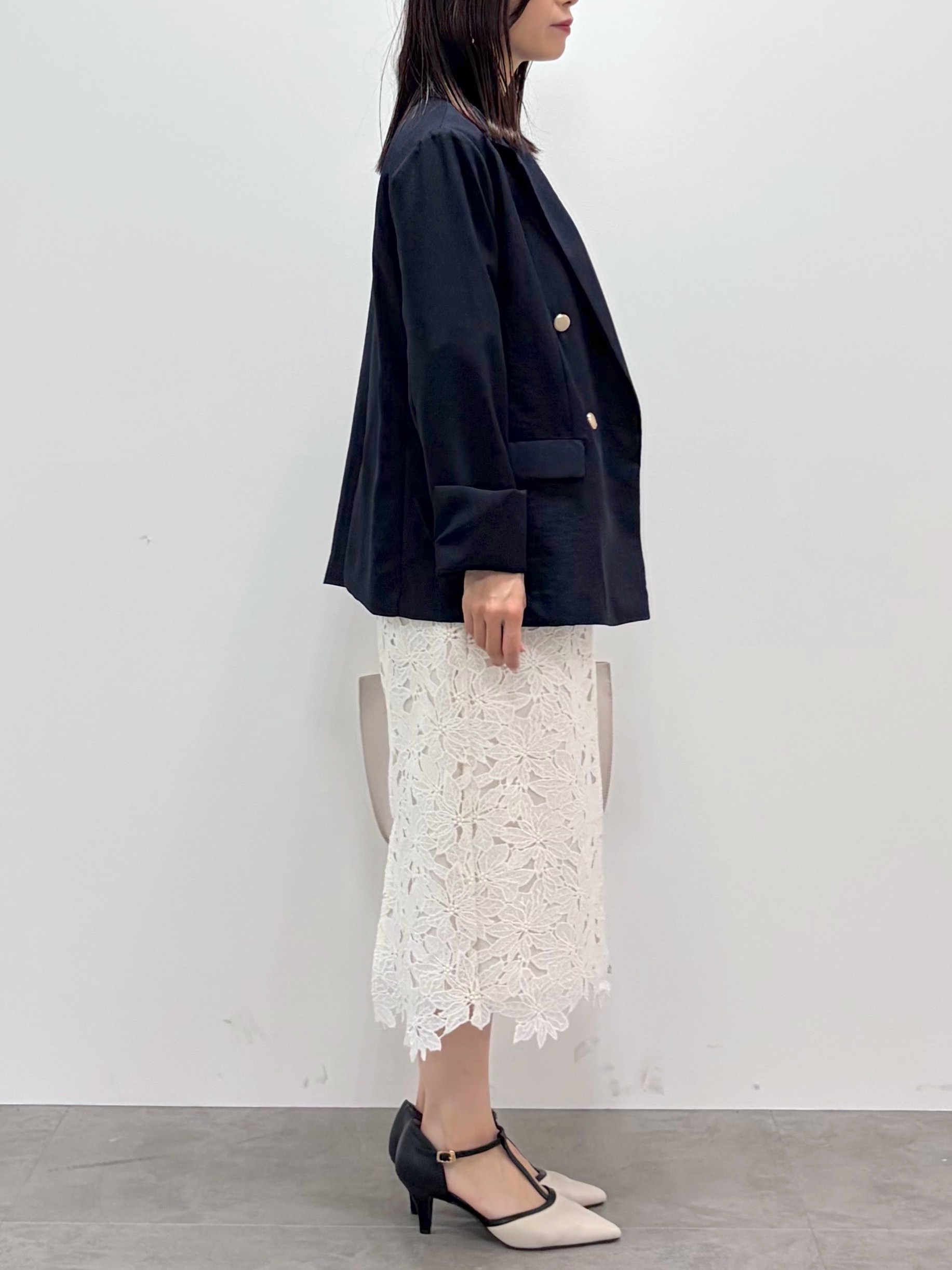 kozuさんの「index｜《再入荷》ダブルブレストテーラードジャケット【接触冷感／吸水速乾／イージーアイロン／防シワ／洗濯機O」を使ったコーディネート