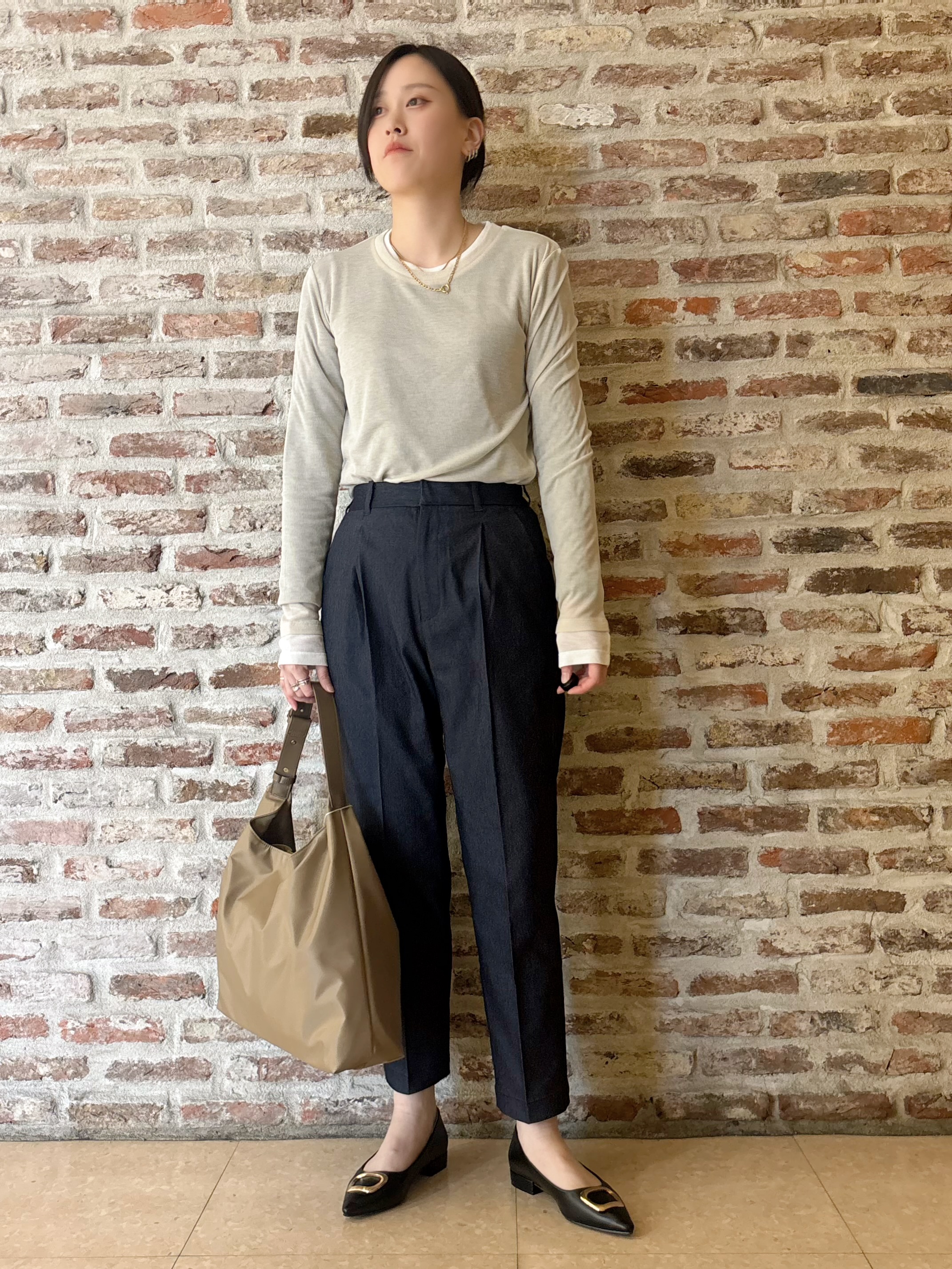 しばさんの「THE SHOP TK｜ショート丈シャツブルゾン」を使ったコーディネート