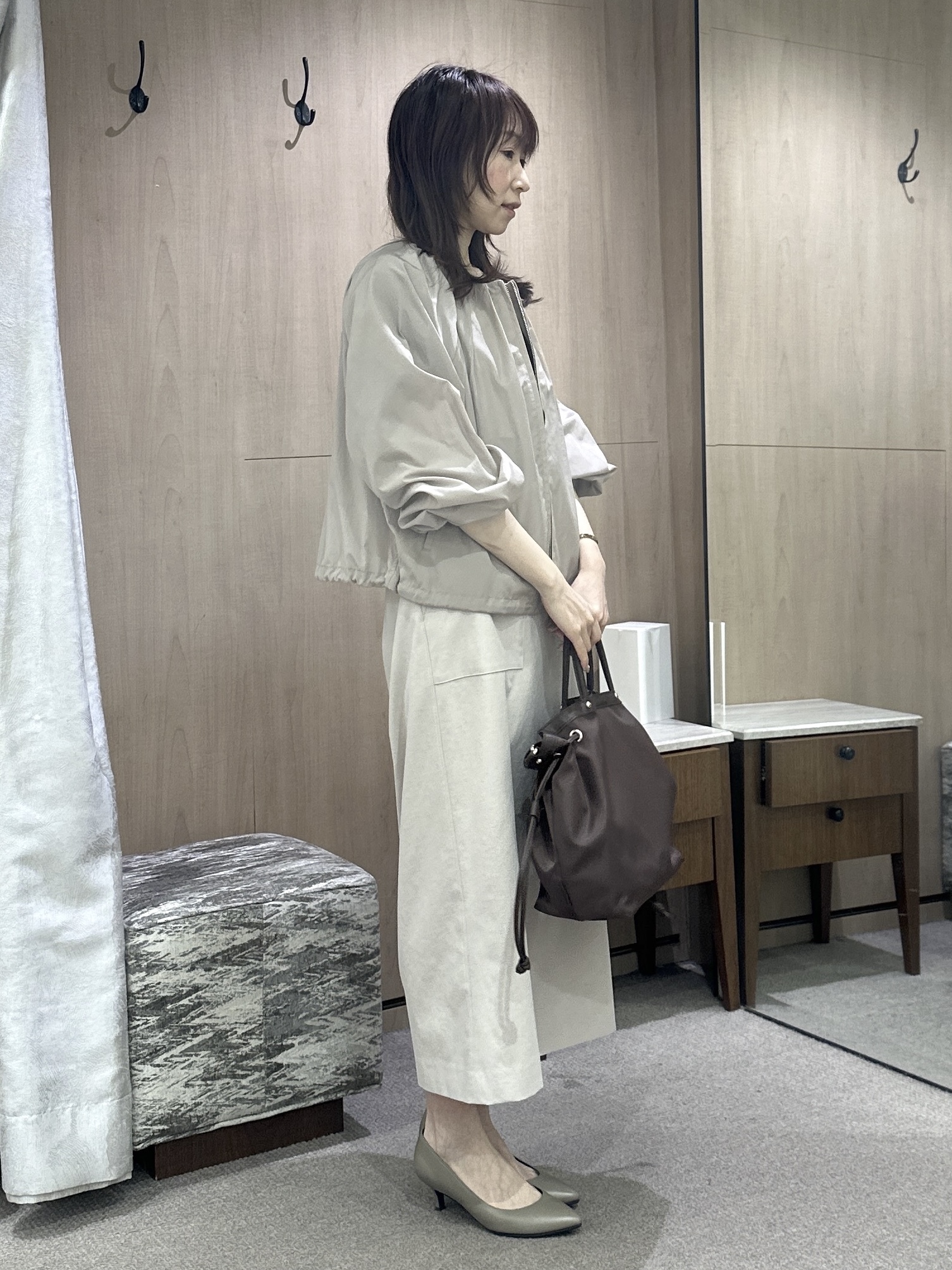 Miwaさんの「UNTITLED｜【セットアップ可/はっ水】シャイニータイプライターブルゾン」を使ったコーディネート