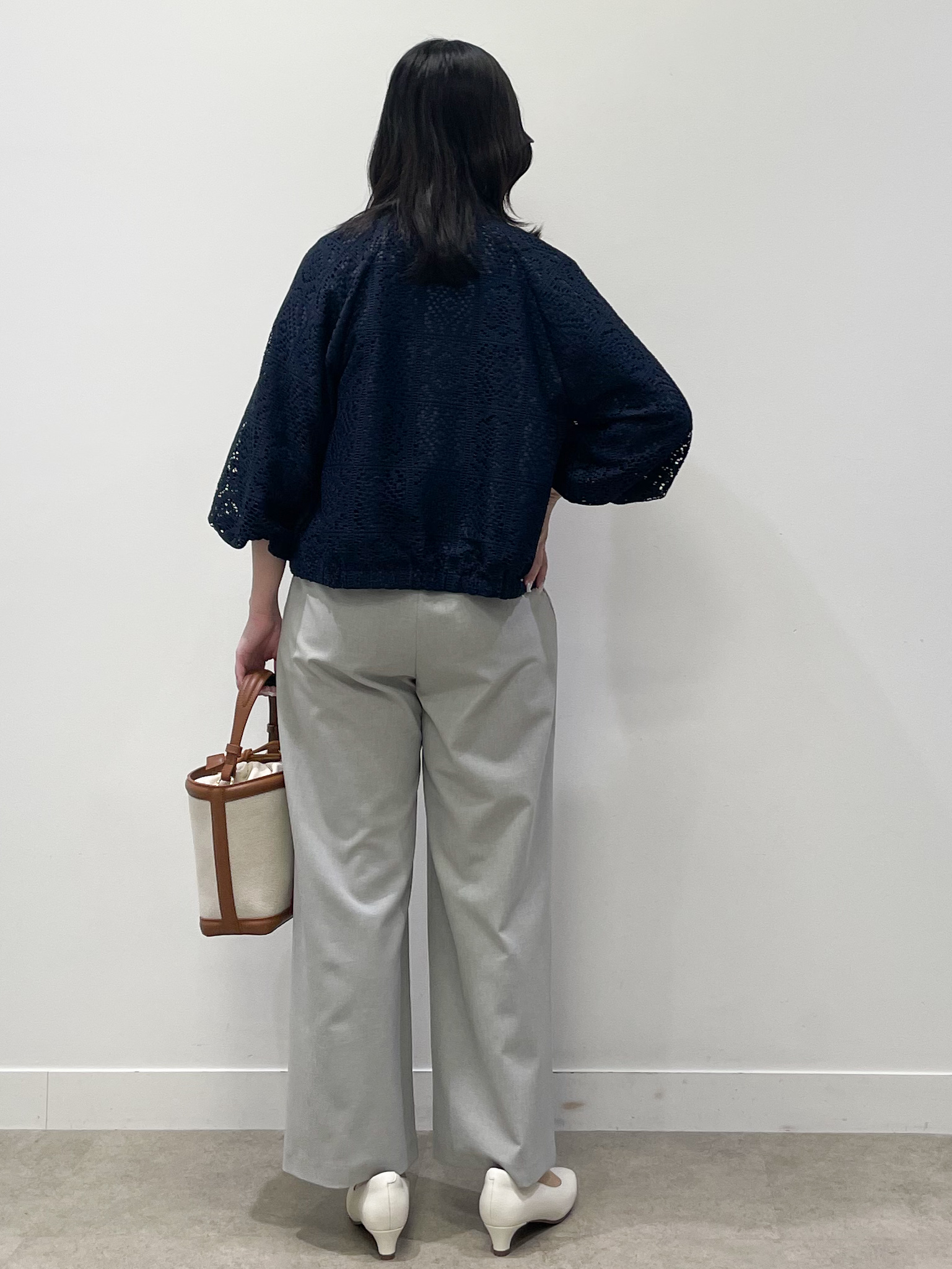 yukariさんの「Reflect｜【セットアップ可】ジップアップレースショートブルゾン」を使ったコーディネート
