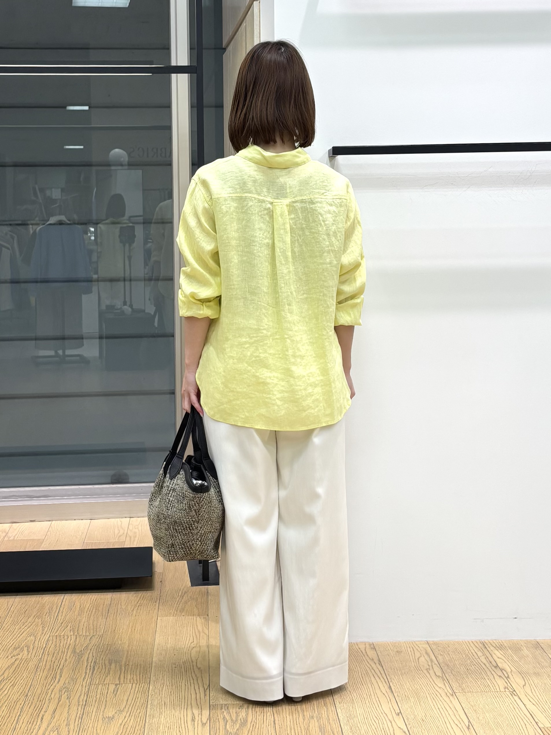 asamiさんの「INDIVI｜【接触冷感／2WAY】カシュクールリネンシャツ」を使ったコーディネート