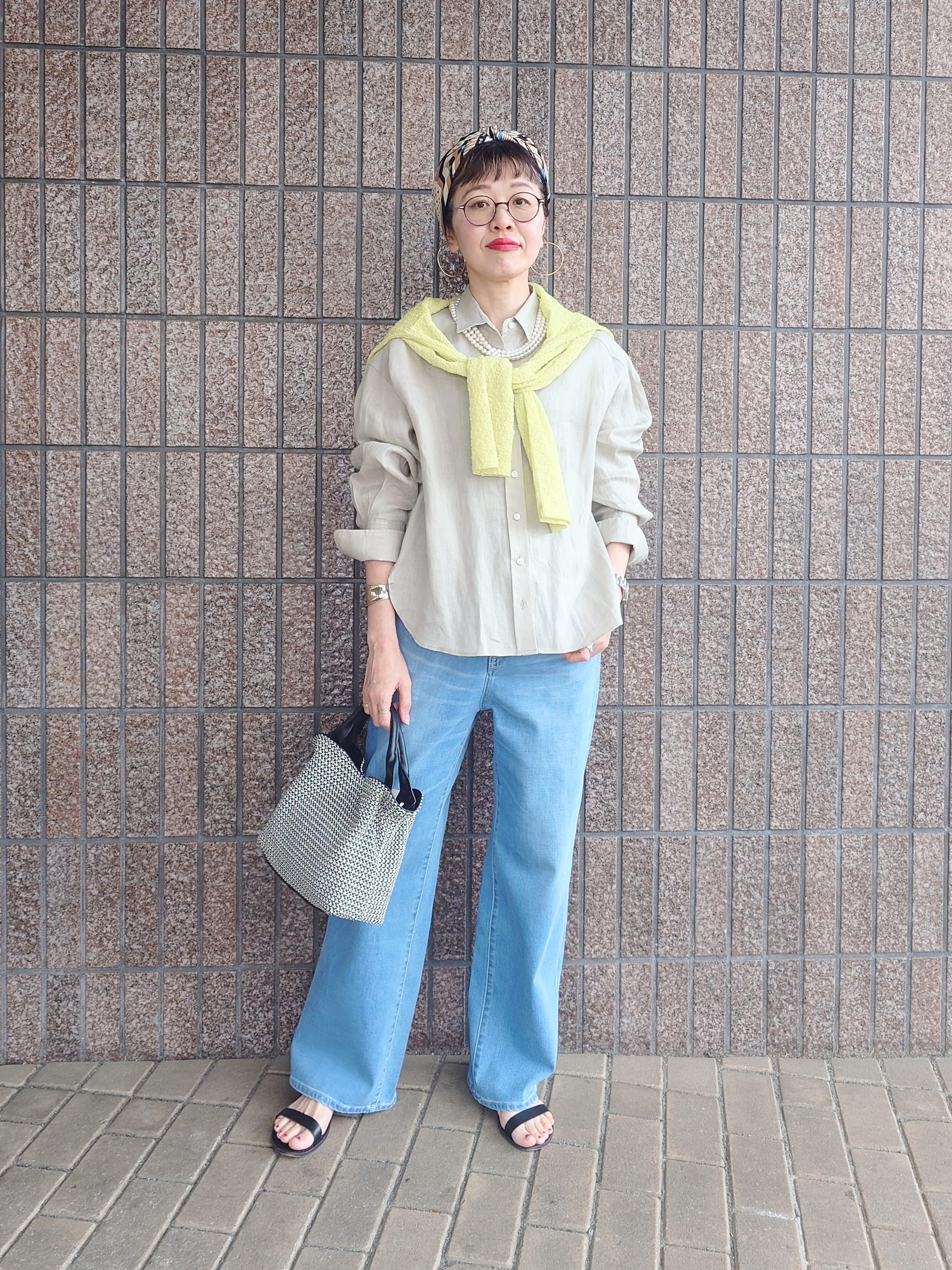 MUTSUKOさんの「UNTITLED｜【Audrey and John Wad】別注／ワイドシャツ」を使ったコーディネート
