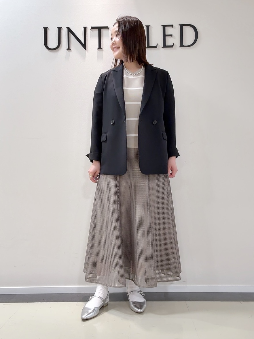 YUIさんの「UNTITLED｜【洗える/ストレッチ性】ダブルブレストジャケット」を使ったコーディネート