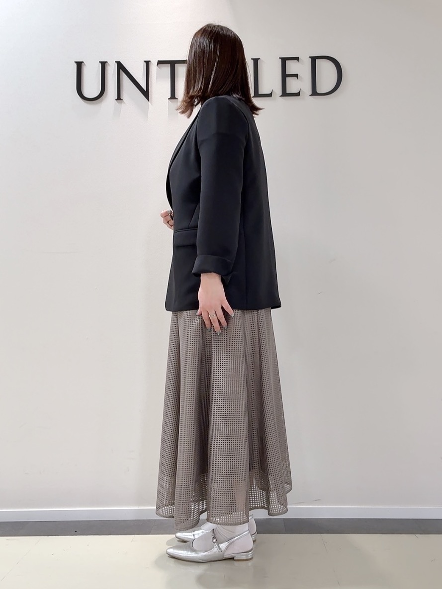 YUIさんの「UNTITLED｜【洗える/ストレッチ性】ダブルブレストジャケット」を使ったコーディネート