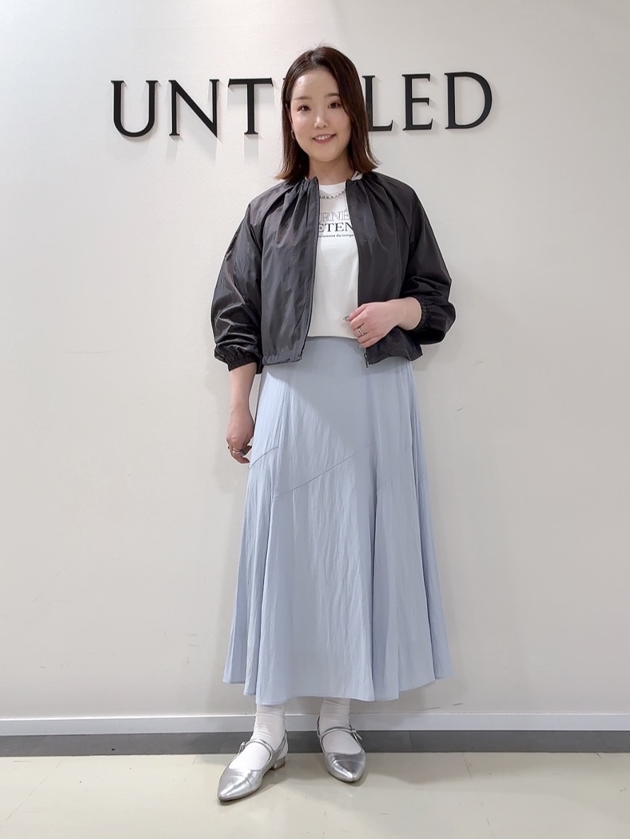 YUIさんの「UNTITLED｜【セットアップ可/はっ水】シャイニータイプライターブルゾン」を使ったコーディネート