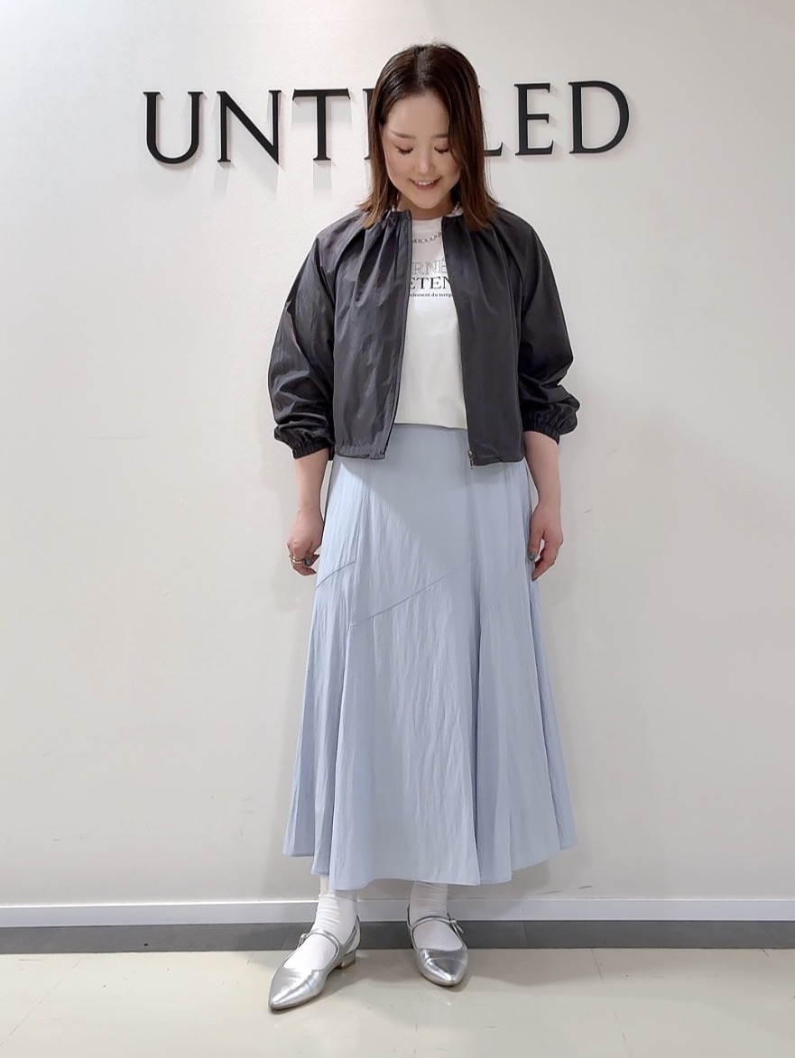 YUIさんの「UNTITLED｜【セットアップ可/はっ水】シャイニータイプライターブルゾン」を使ったコーディネート