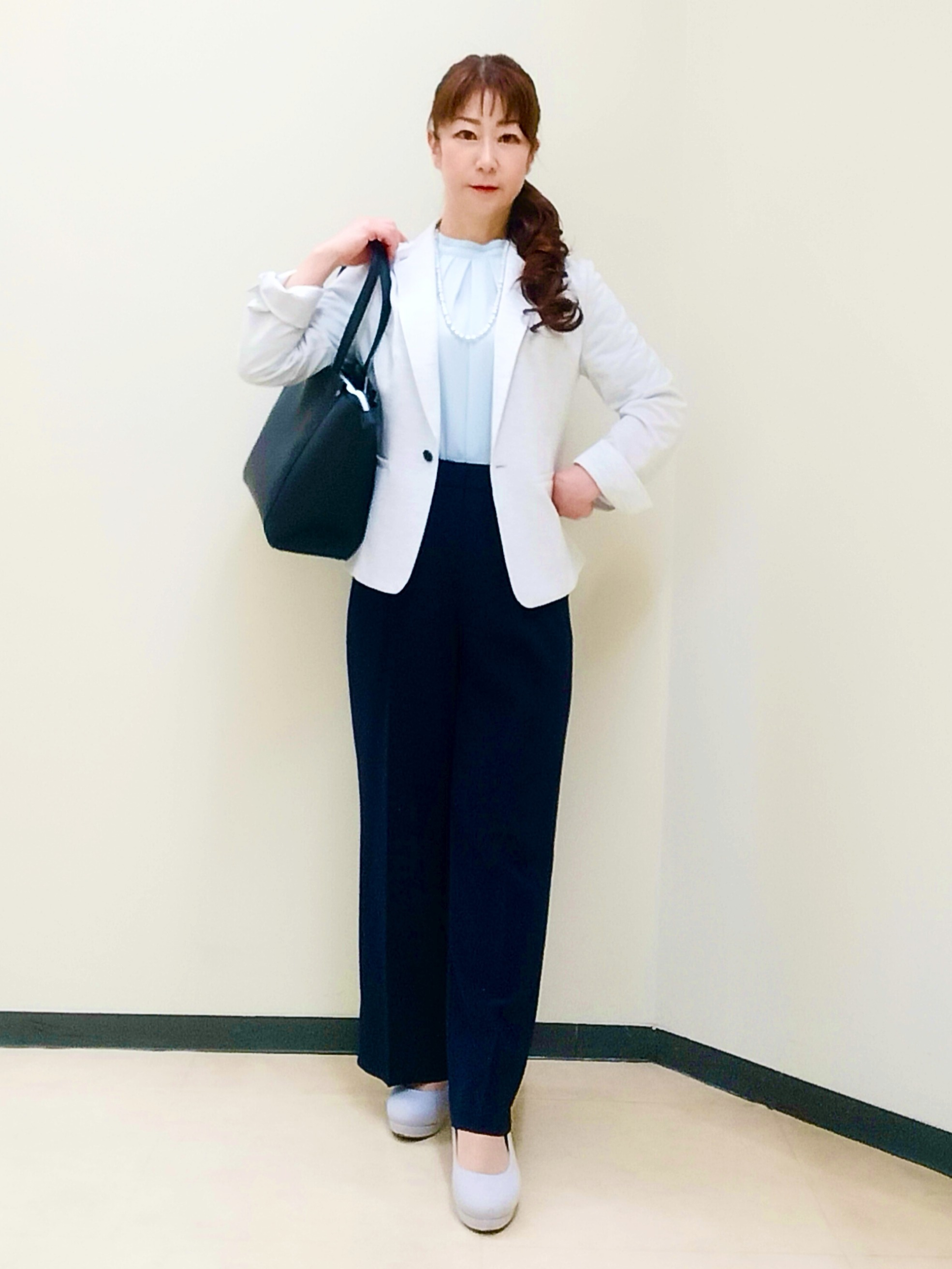 花さんの「Reflect｜【SS-4Lサイズ／UVカット／接触冷感】匠ジャケット／ベーシックテーラード」を使ったコーディネート