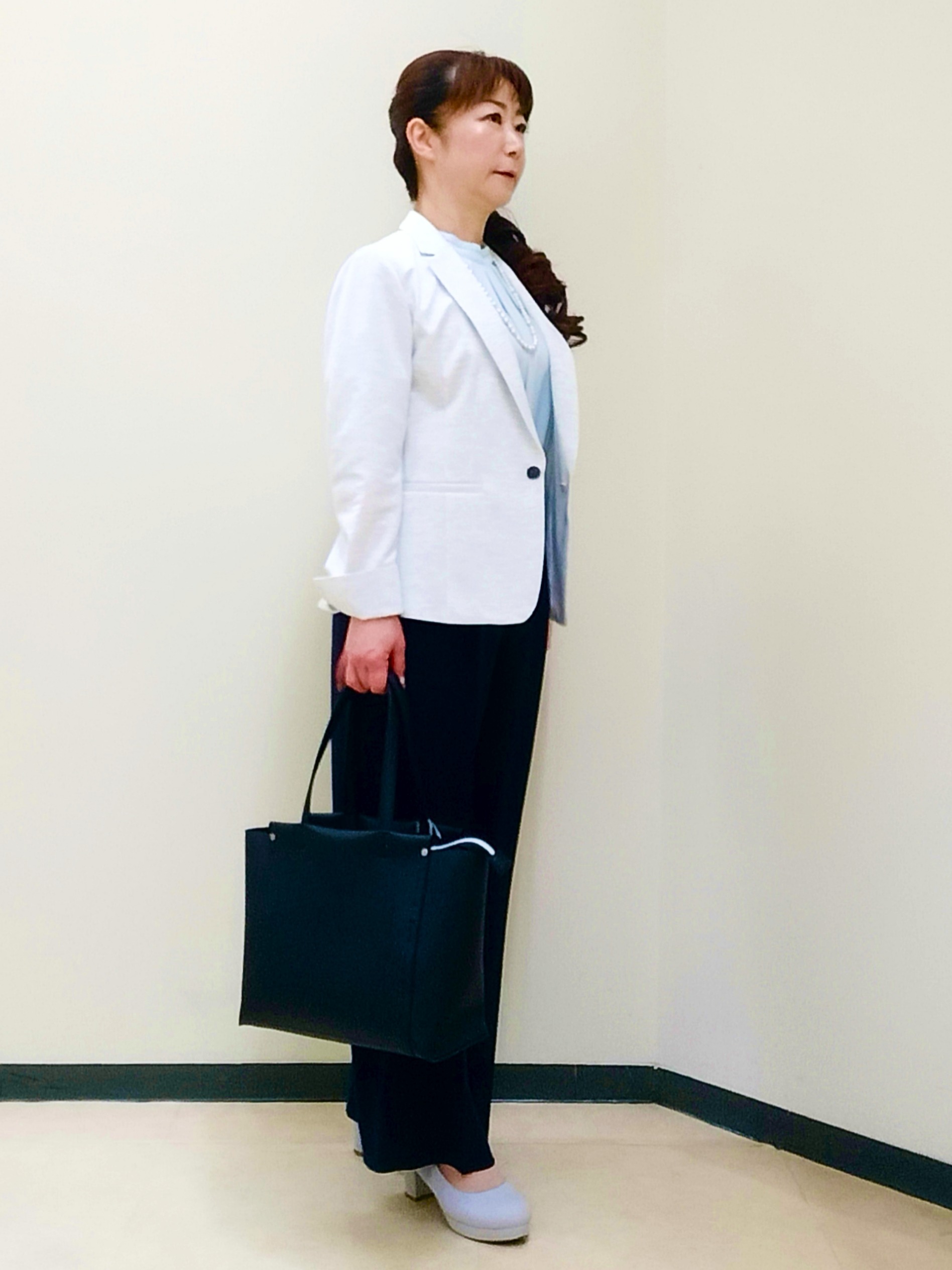 花さんの「Reflect｜【SS-4Lサイズ／UVカット／接触冷感】匠ジャケット／ベーシックテーラード」を使ったコーディネート