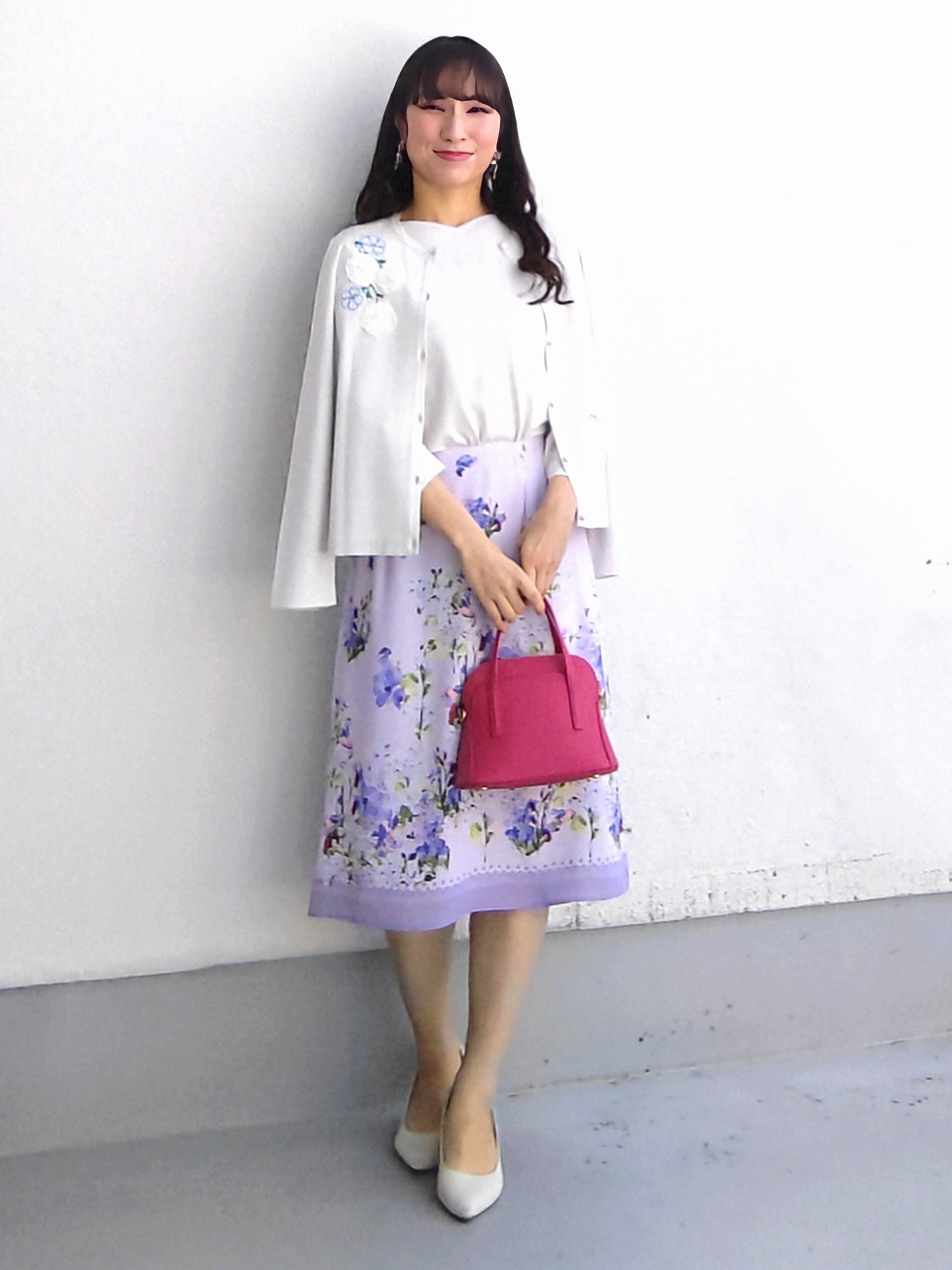 keinaさんの「SunaUna｜【SS～Lサイズ展開／フラワー刺繍】クラフトニットカーディガン」を使ったコーディネート