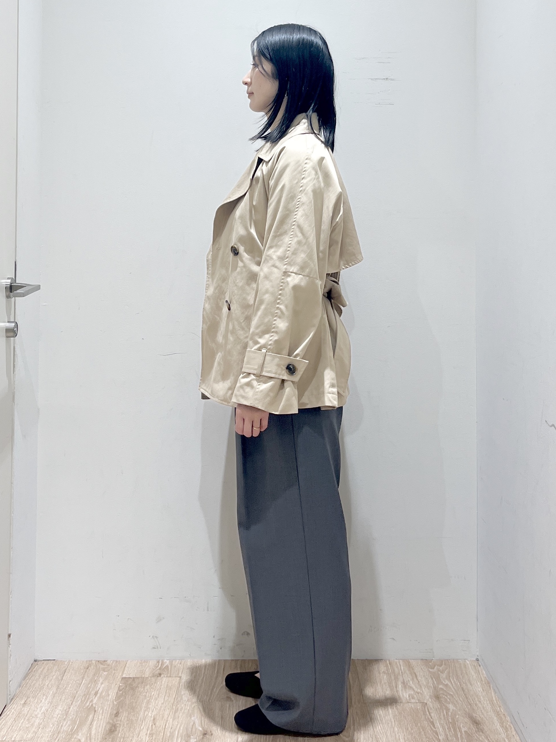 momokoさんの「OPAQUE.CLIP｜ミドルトレンチコート【洗濯機OK】」を使ったコーディネート