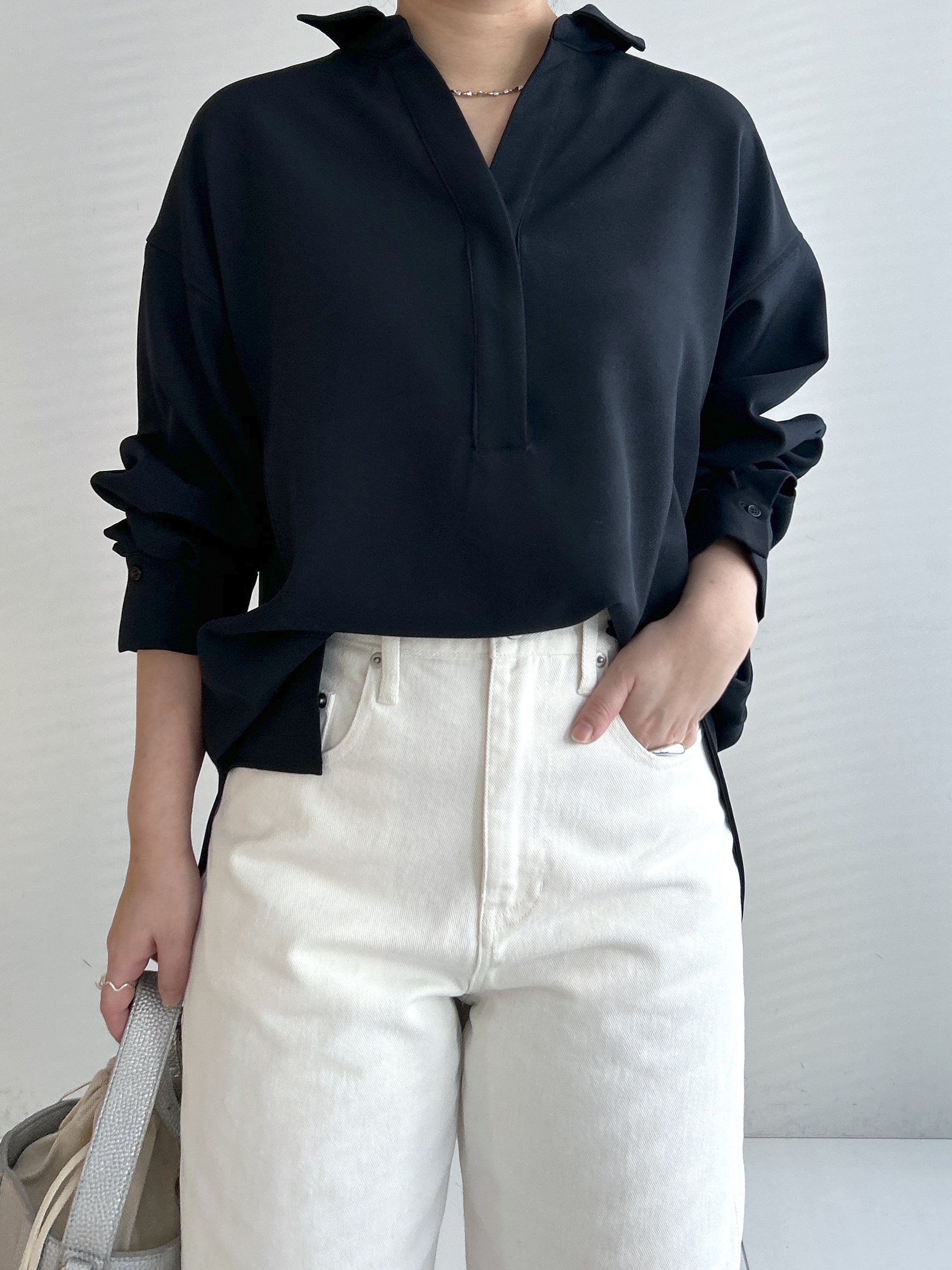 Hirokaさんの「Dessin｜【2点セット・洗える】メランジツイルセットアップ」を使ったコーディネート
