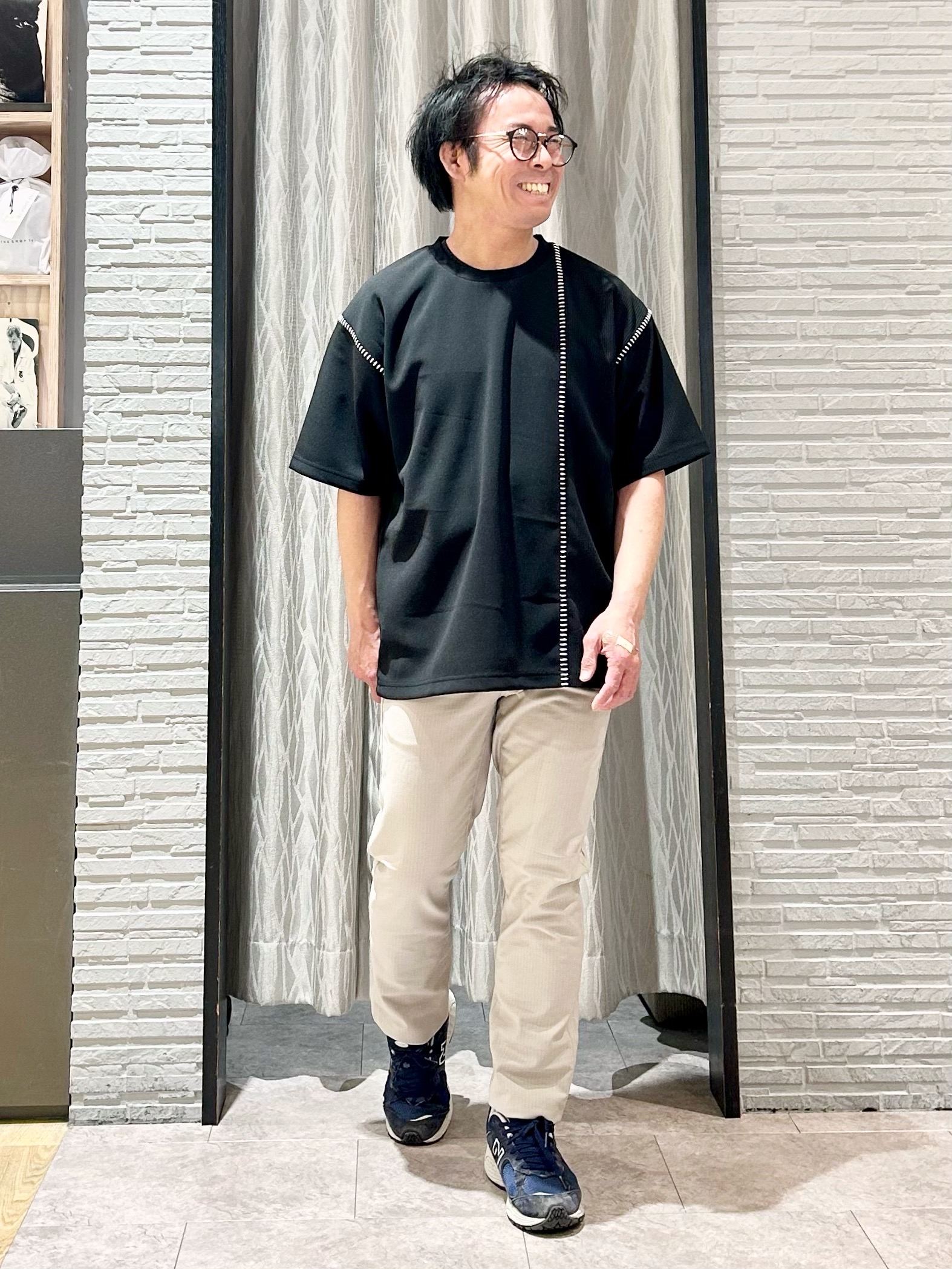 KENJI Iさんの「THE SHOP TK｜ハンドステッチ 半袖Tシャツ 洗濯機OK」を使ったコーディネート