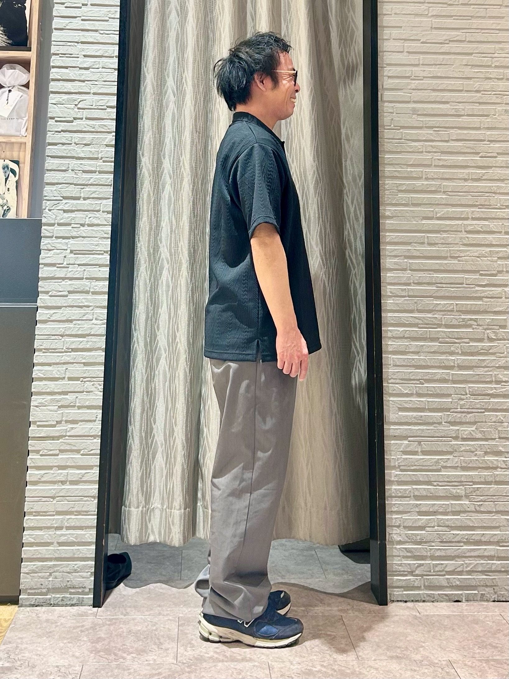 KENJI Iさんの「THE SHOP TK｜【シンプルすぎない大人の表情】ケーブルフクレポロシャツ 吸水速乾/UVケア/洗濯機OK」を使ったコーディネート