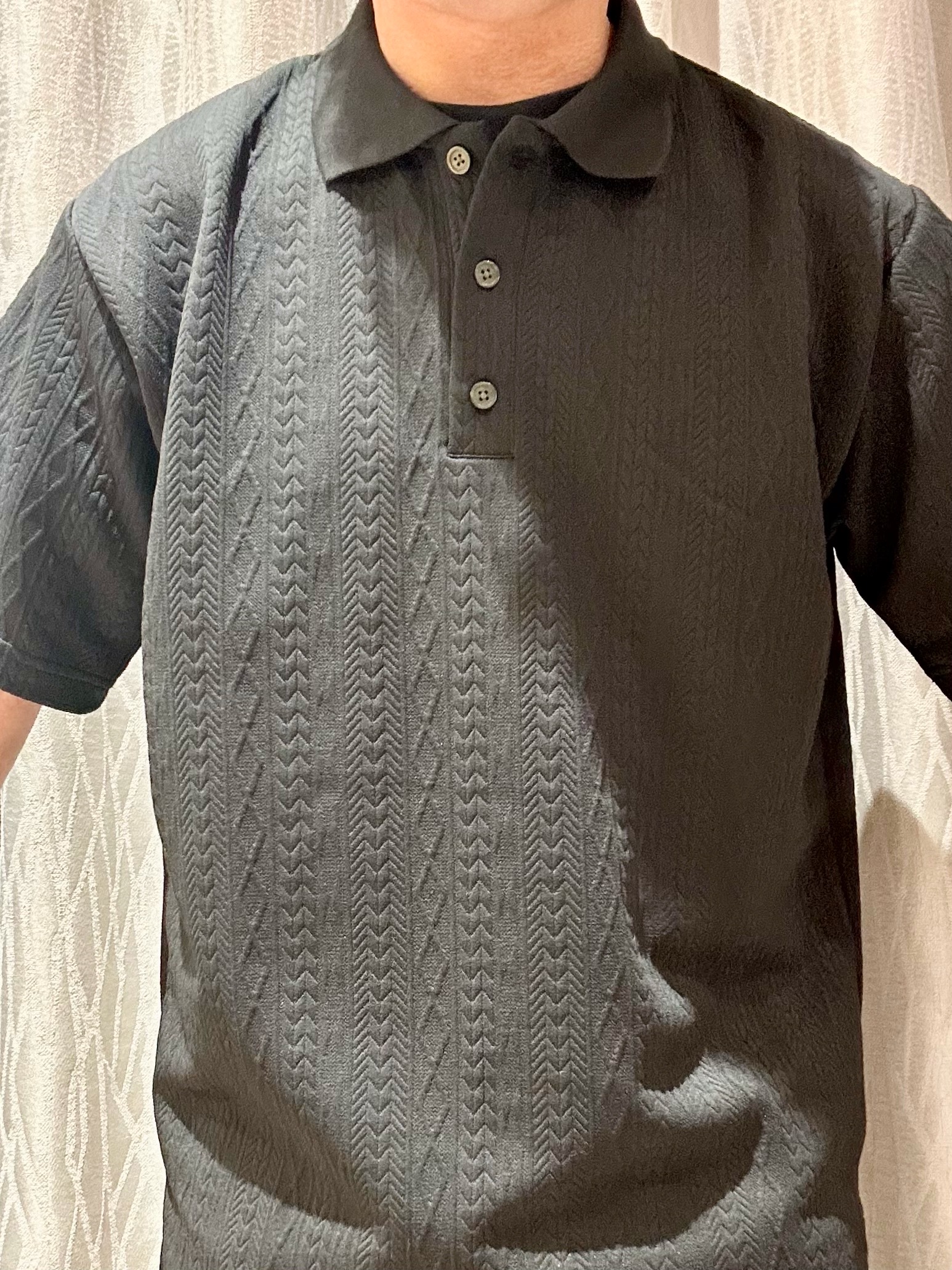KENJI Iさんの「THE SHOP TK｜【シンプルすぎない大人の表情】ケーブルフクレポロシャツ 吸水速乾/UVケア/洗濯機OK」を使ったコーディネート