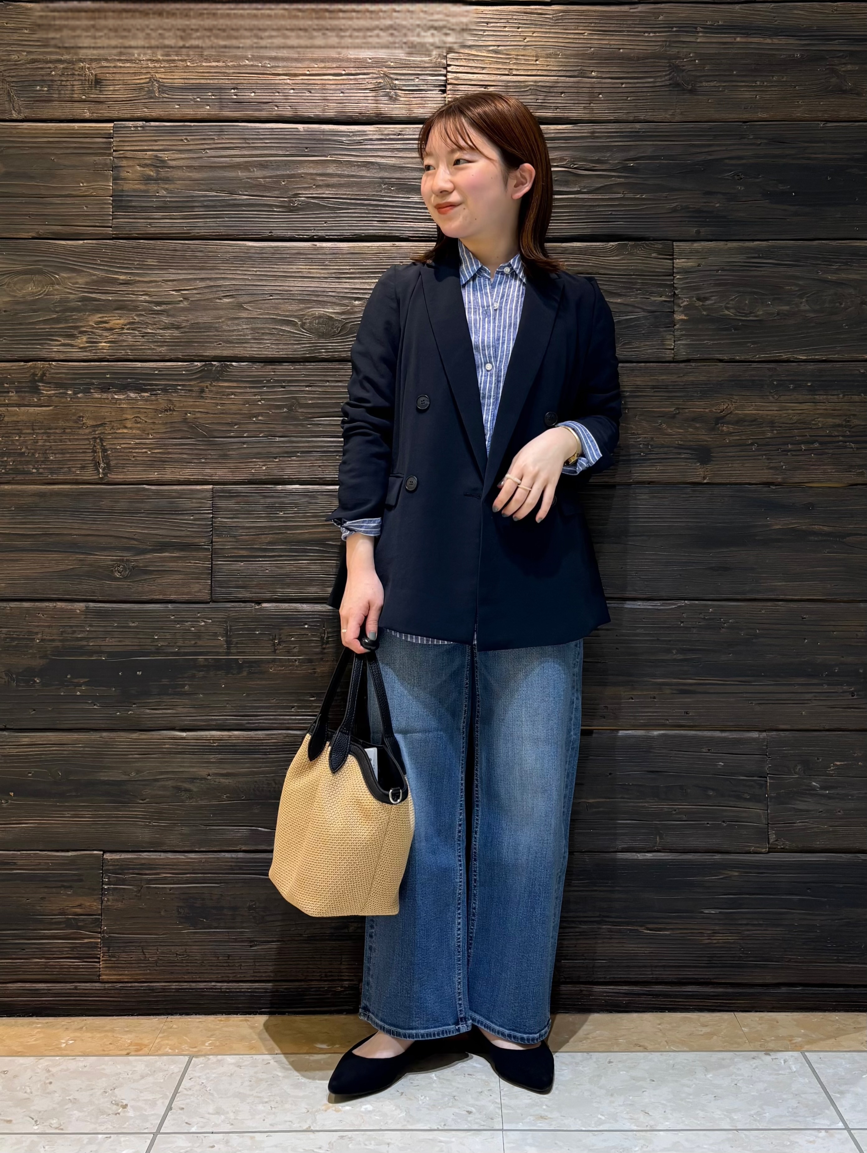 sakuさんの「INDIVI｜【接触冷感／2WAY】カシュクールリネンシャツ」を使ったコーディネート