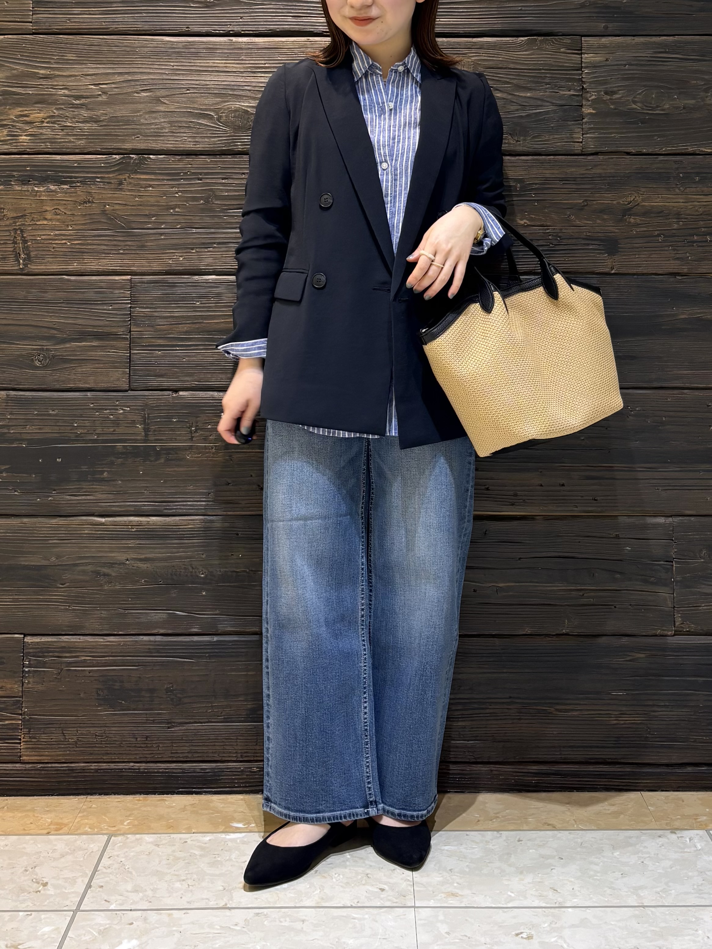 sakuさんの「INDIVI｜【接触冷感／2WAY】カシュクールリネンシャツ」を使ったコーディネート