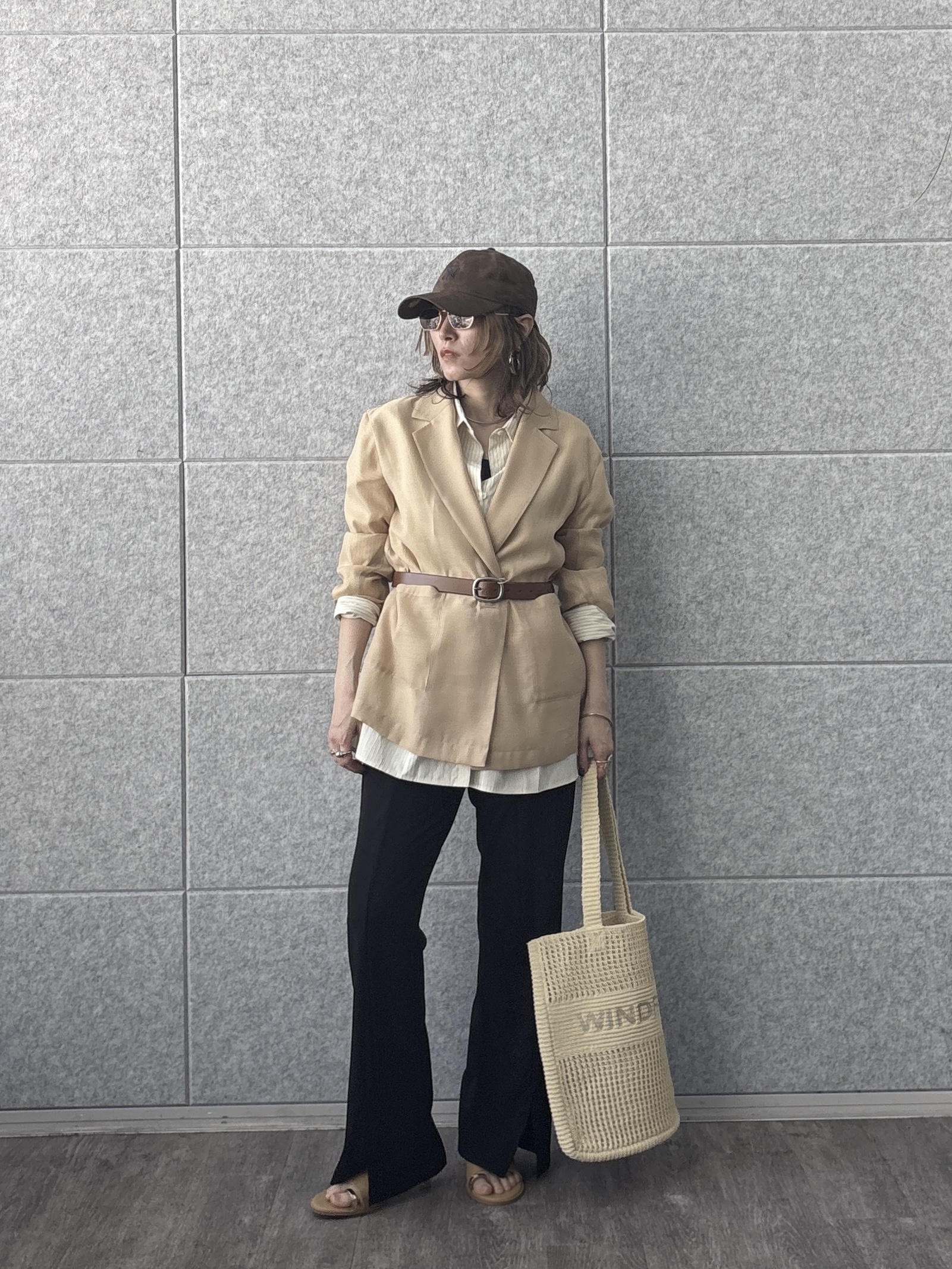 kotakiさんの「INDIVI｜シアーシャツジャケット【接触冷感】」を使ったコーディネート