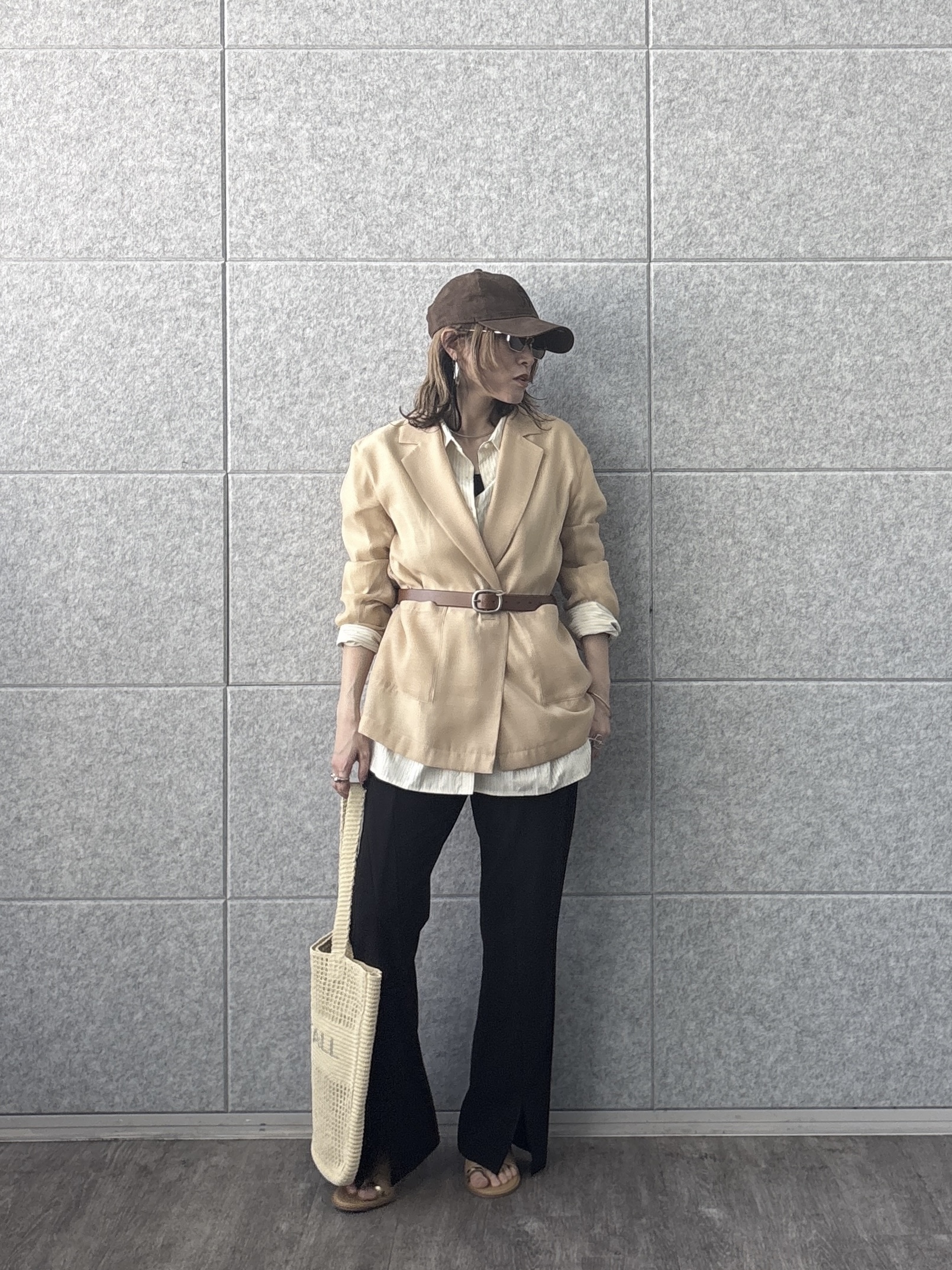 kotakiさんの「INDIVI｜シアーシャツジャケット【接触冷感】」を使ったコーディネート