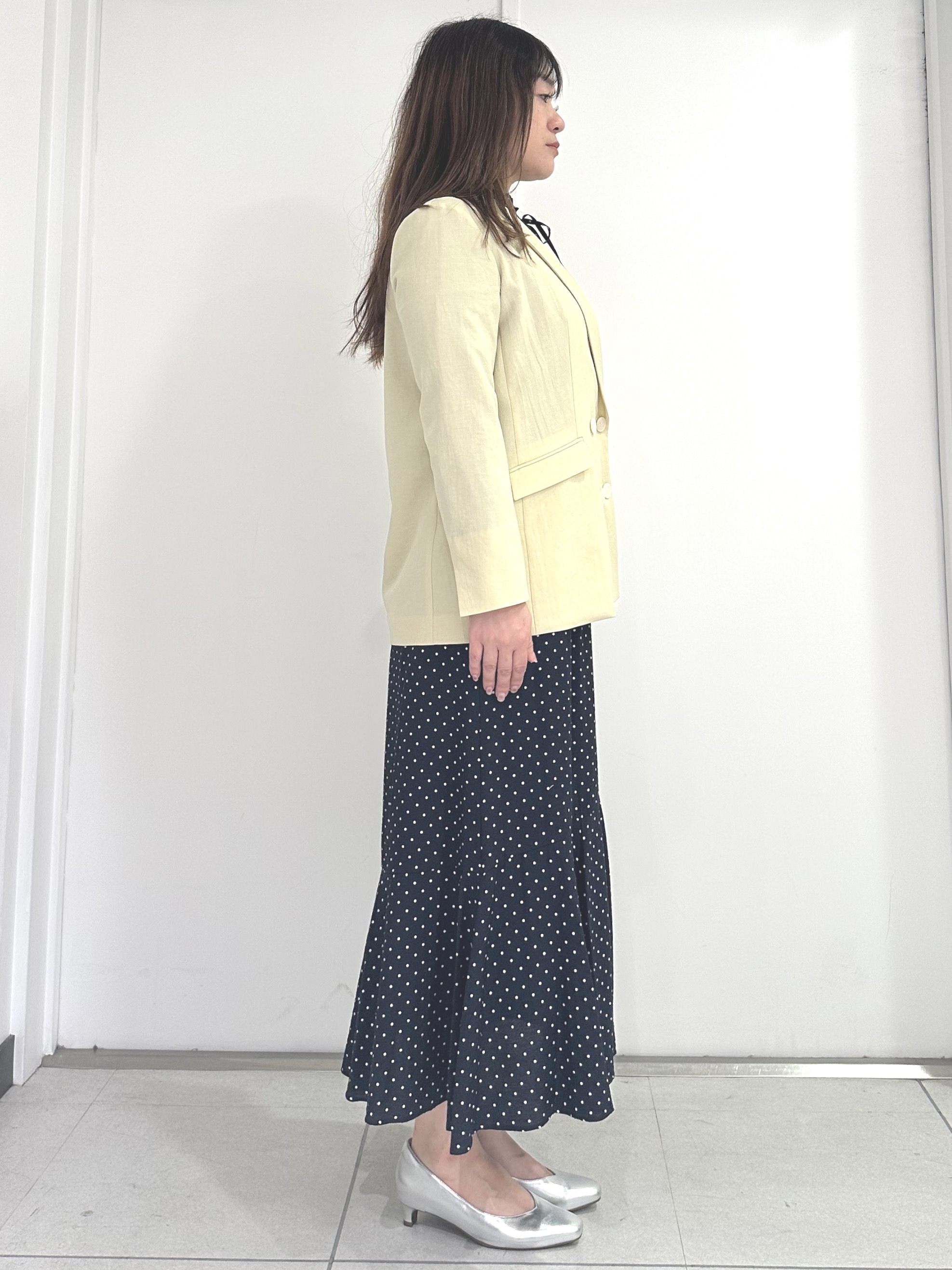 miさんの「Reflect｜コットンリネンテーラードジャケット」を使ったコーディネート