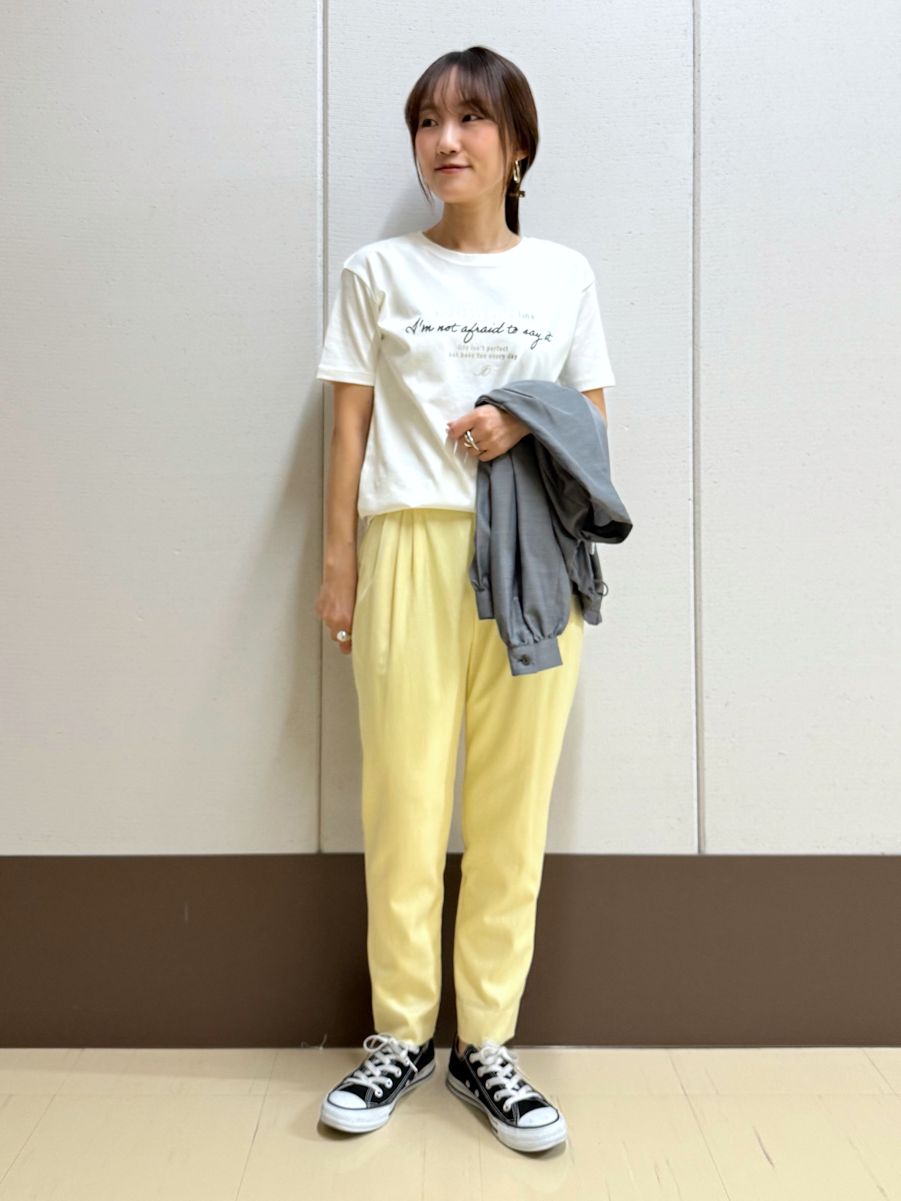 mamiさんの「INDIVI｜【洗える／大人シアー】エアリー バルーンブルゾン」を使ったコーディネート