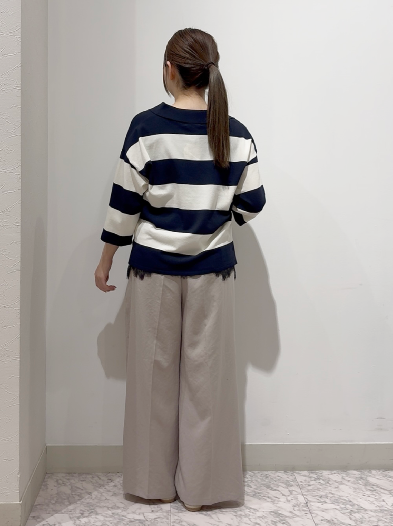 しかっちさんの「grove｜【ひんやり＆UVカット】ラガークロップドプルオーバー」を使ったコーディネート