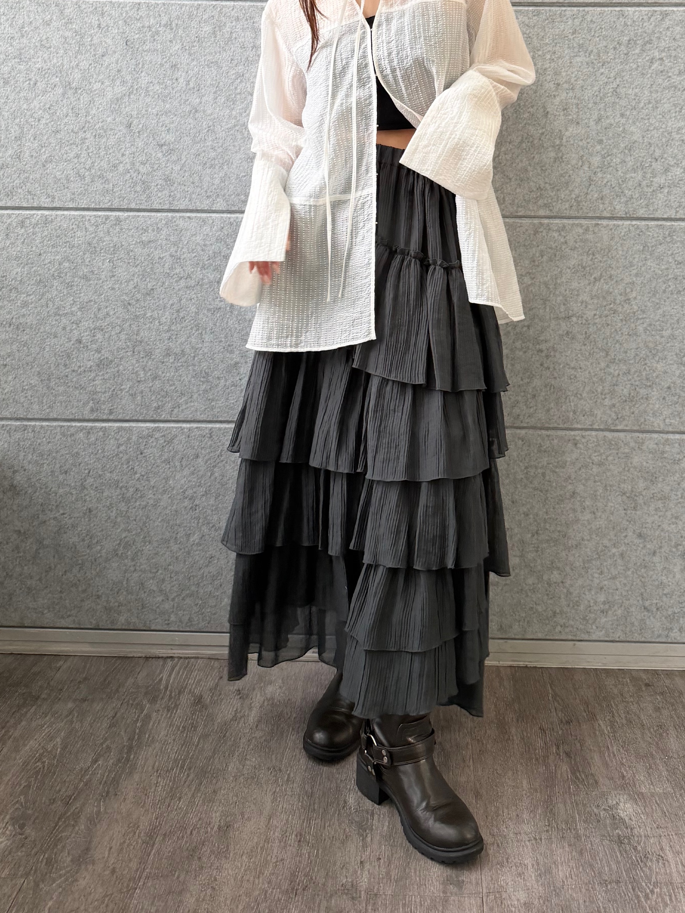 kanamiさんの「CODE A｜point neck ribbon shirts」を使ったコーディネート