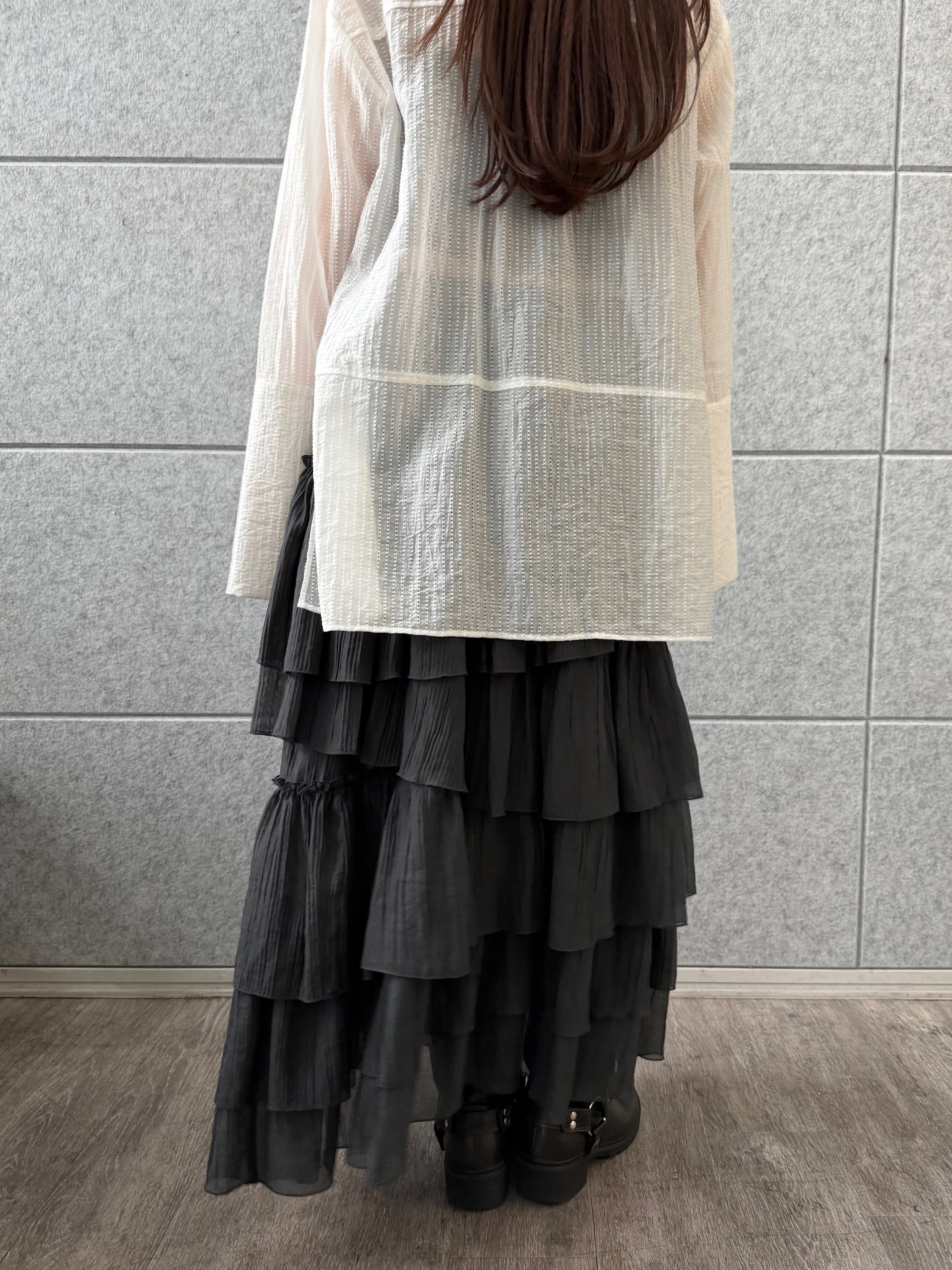 kanamiさんの「CODE A｜point neck ribbon shirts」を使ったコーディネート