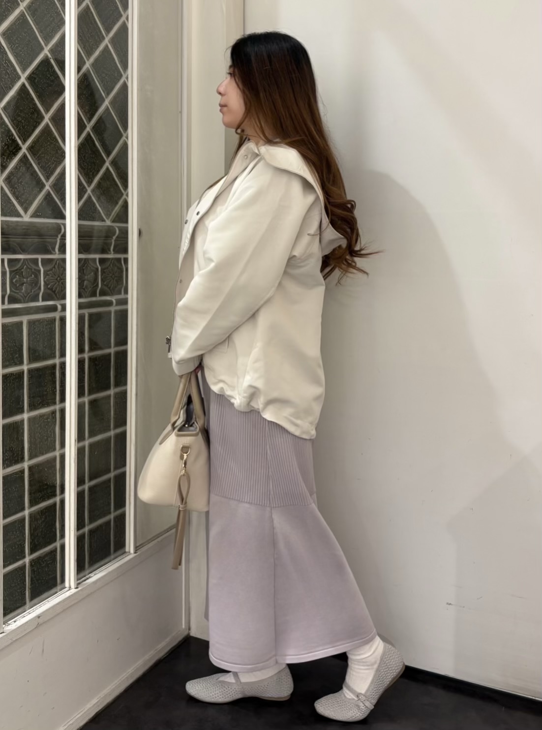 なるみんさんの「grove｜【貴島明日香さん着用】【撥水】きれいめに着こなせるマウンテンパーカ」を使ったコーディネート