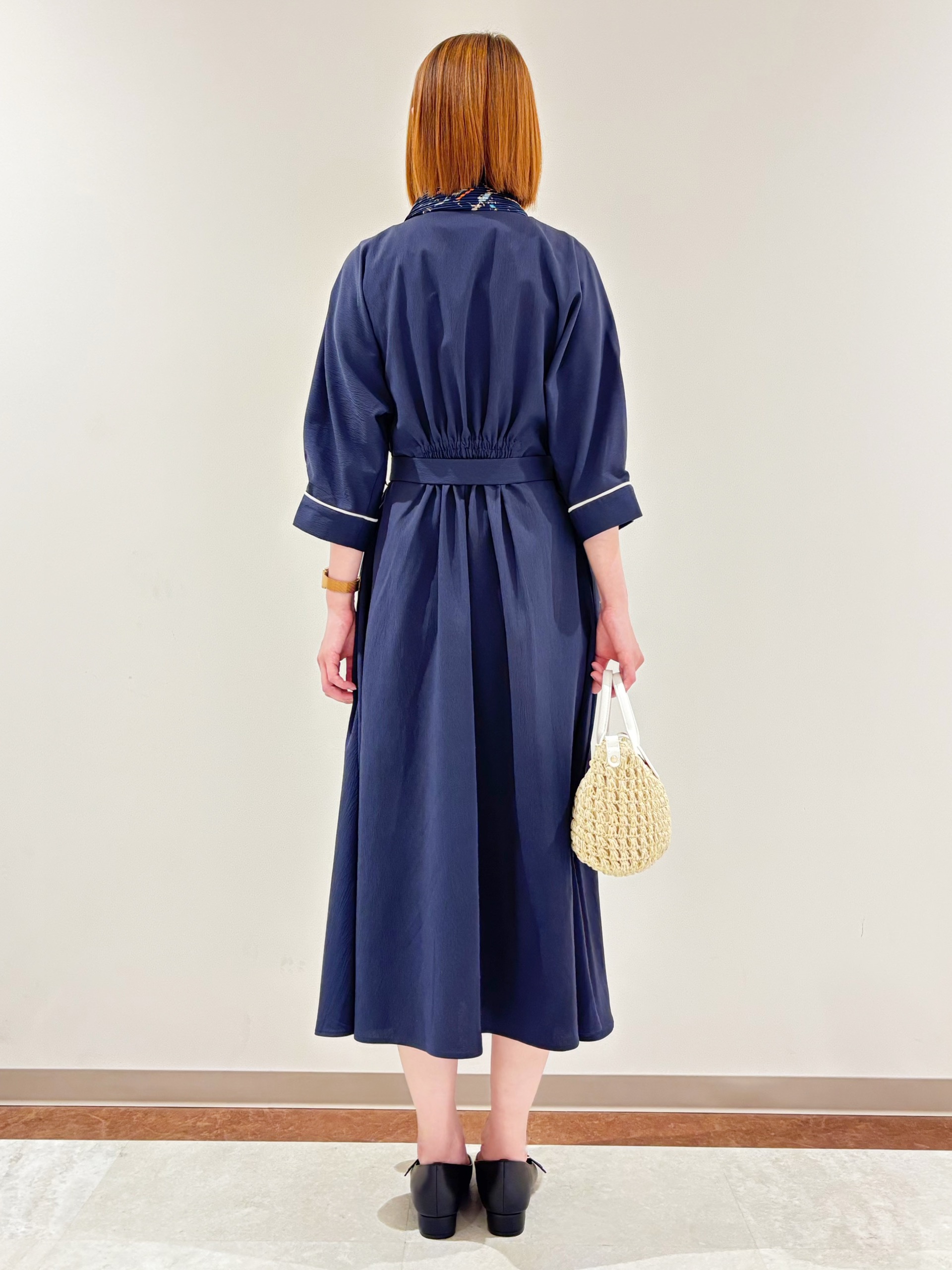 miさんの「grove｜【貴島明日香さん着用・美シルエット】ウエストタック配色ワンピース」を使ったコーディネート