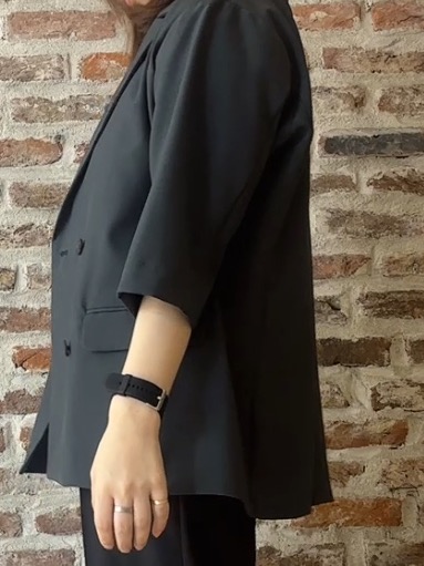 tokiさんの「THE SHOP TK｜【セットアップ可】麻調ダブルブレスト 6分袖ジャケット」を使ったコーディネート