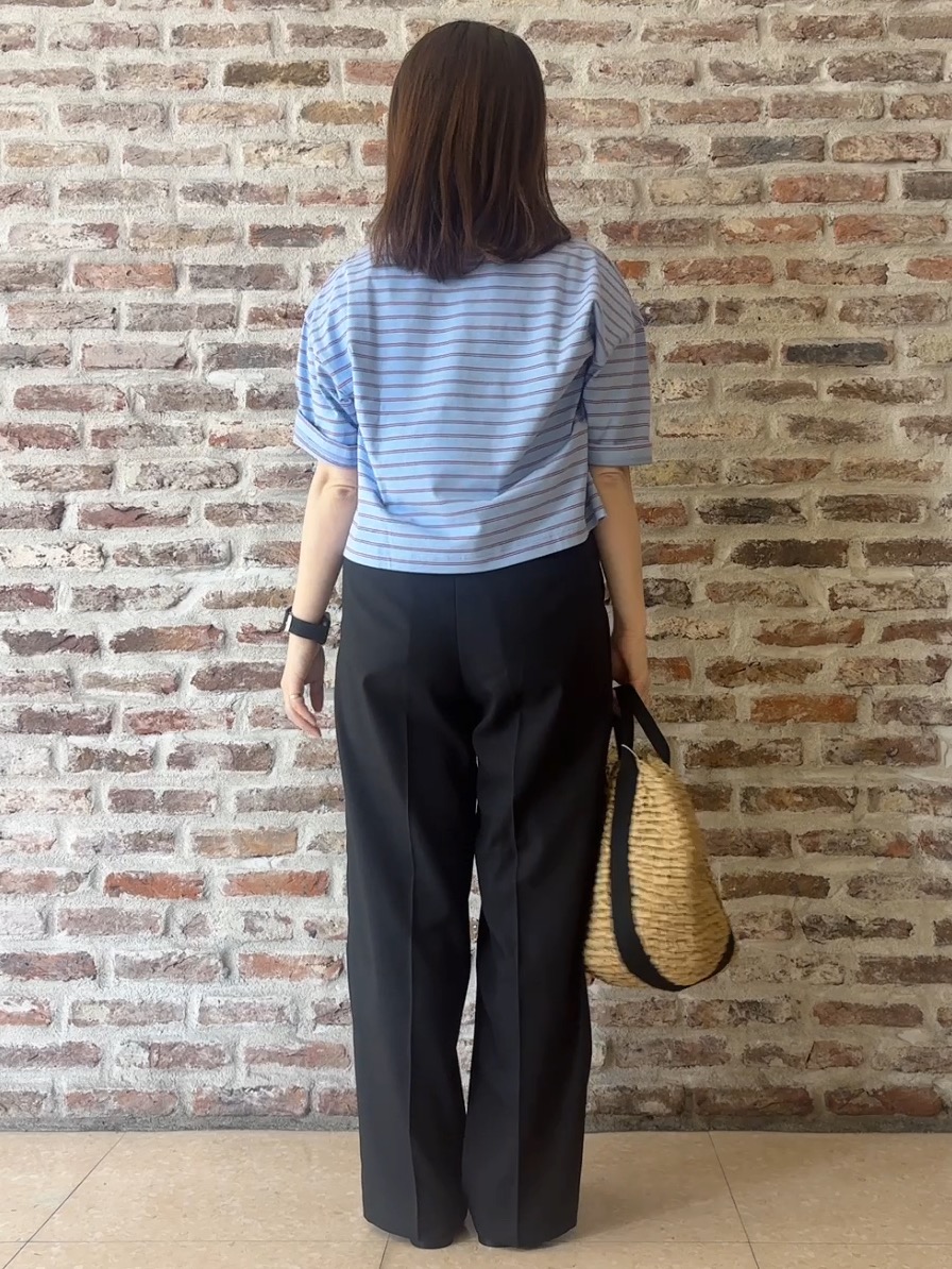 tokiさんの「THE SHOP TK｜ワンポイント刺繍マルチボーダーTee」を使ったコーディネート