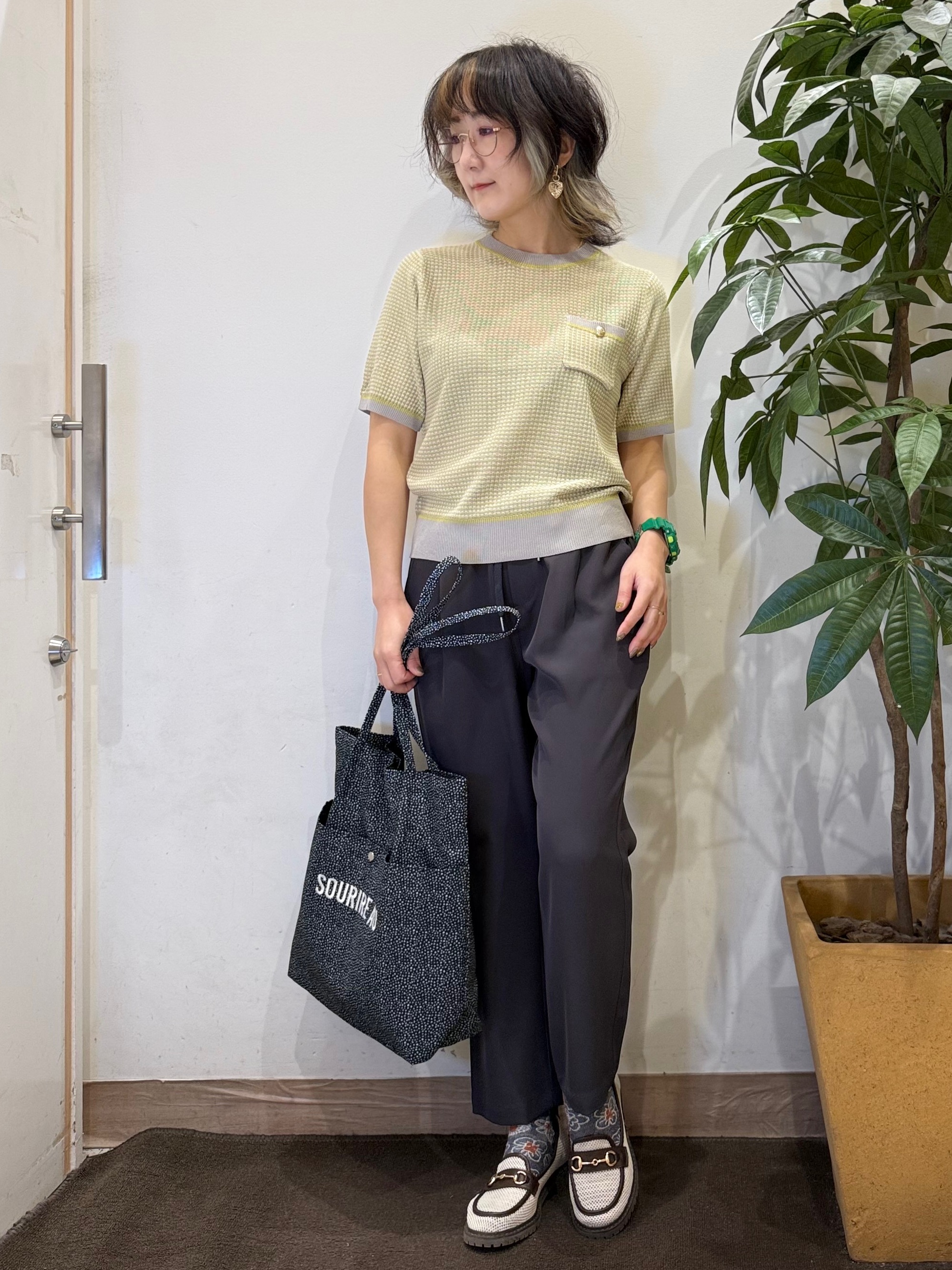 misakiさんの「SHOO･LA･RUE｜ラタプリントトートバッグ」を使ったコーディネート