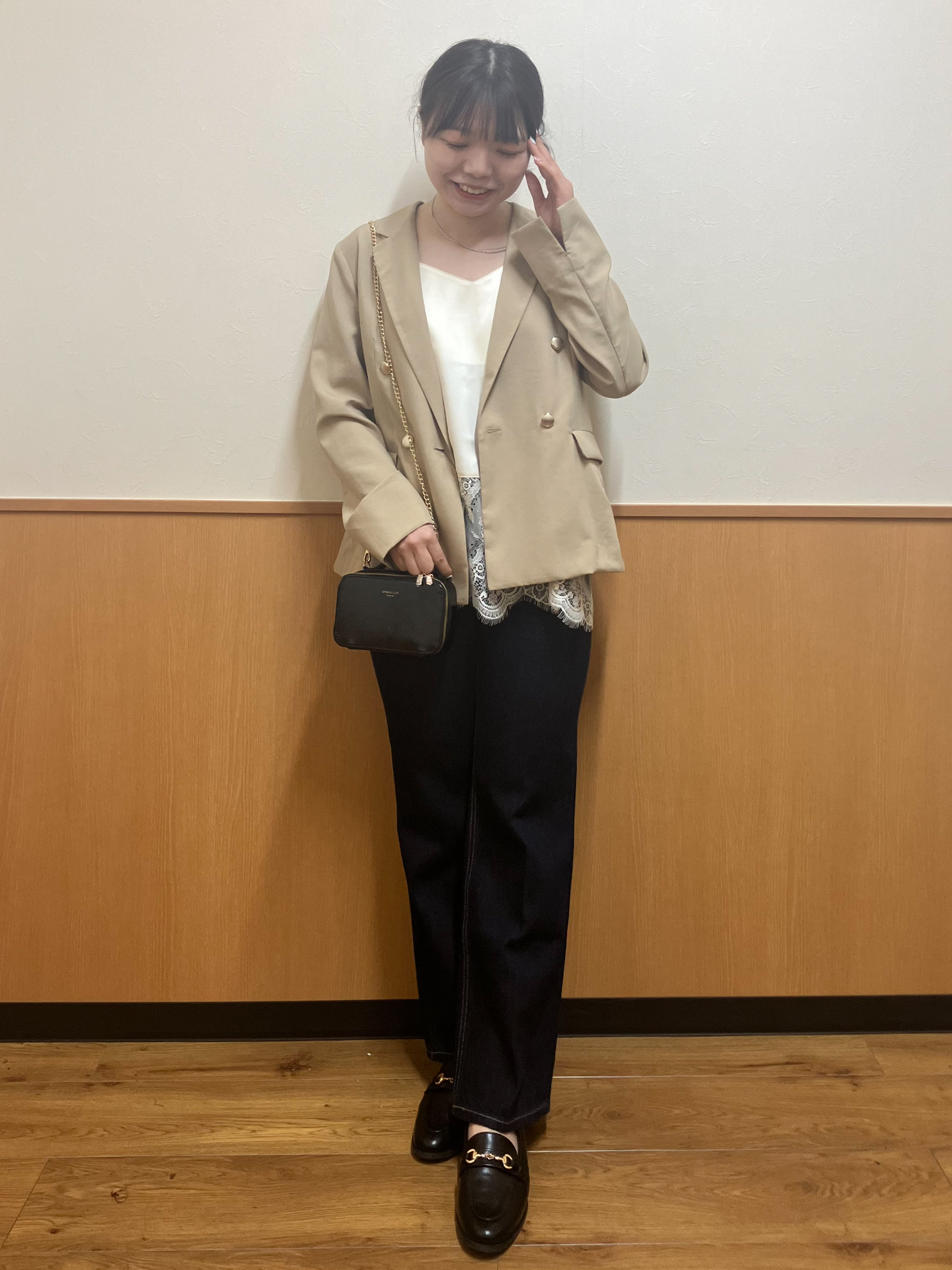 MAYUKIさんの「index｜《再入荷》ダブルブレストテーラードジャケット【接触冷感／吸水速乾／イージーアイロン／防シワ／洗濯機O」を使ったコーディネート