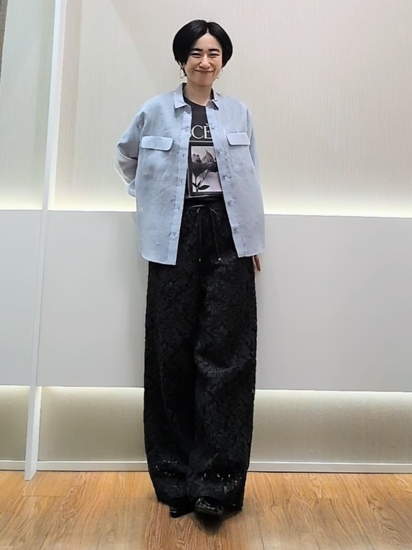ミズタさんの「UNTITLED｜【古畑星夏さん着用/接触冷感】ドライタッチシャツ」を使ったコーディネート