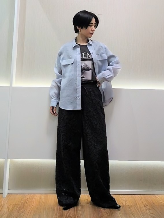 ミズタさんの「UNTITLED｜【古畑星夏さん着用/接触冷感】ドライタッチシャツ」を使ったコーディネート