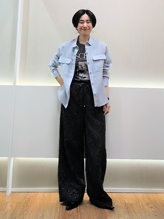 ミズタさんの「UNTITLED｜【古畑星夏さん着用/接触冷感】ドライタッチシャツ」を使ったコーディネート