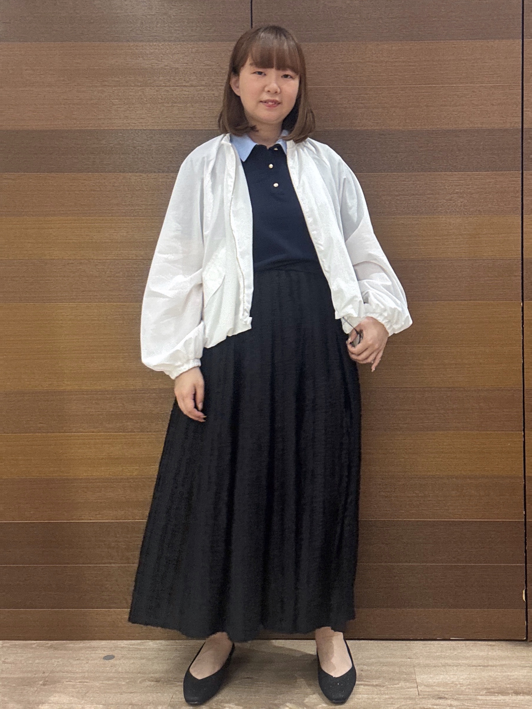 yumeさんの「OPAQUE.CLIP｜撥水 裾バルーンブルゾン【洗濯機OK】」を使ったコーディネート