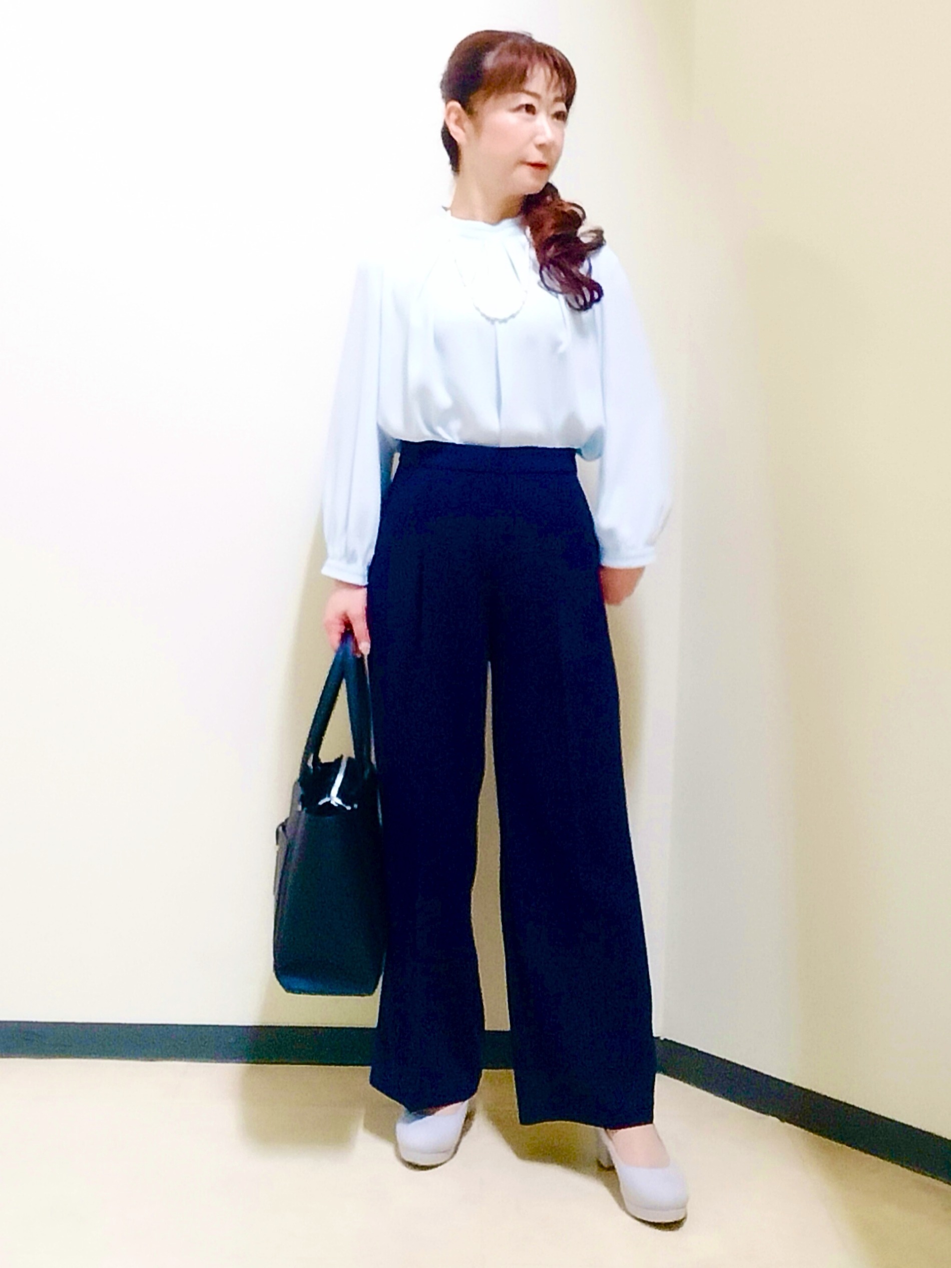 花さんの「Reflect｜【SS-4Lサイズ／通勤／セットアップ可】ノーカラージャケット」を使ったコーディネート