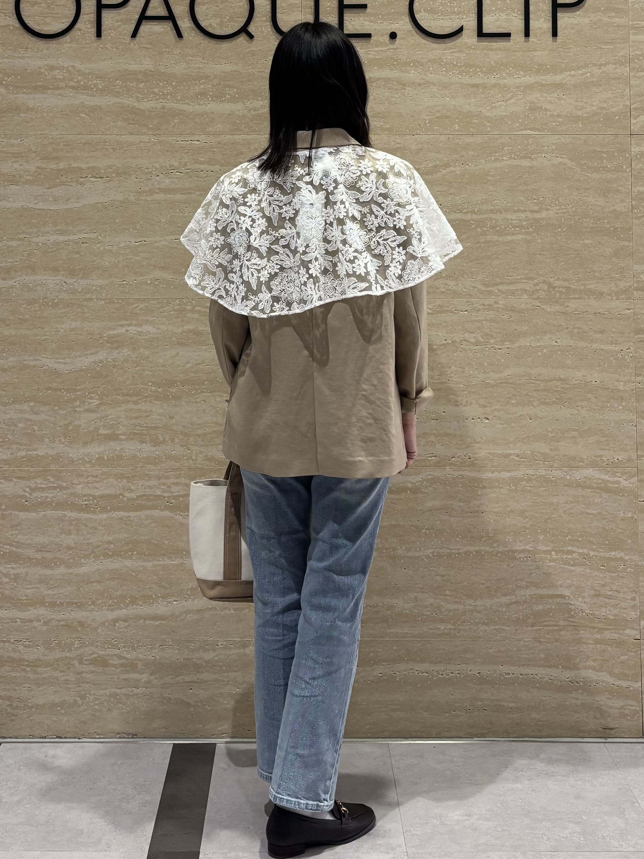 Ririkaさんの「OPAQUE.CLIP｜【UV／接触冷感】ダブルブレストジャケット《防シワ加工／洗える》」を使ったコーディネート