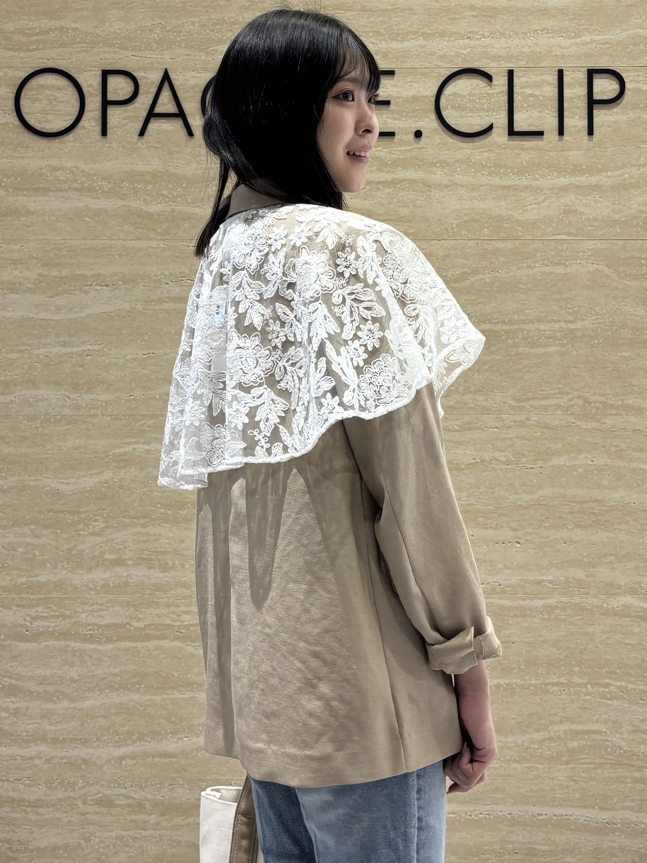 Ririkaさんの「OPAQUE.CLIP｜【UV／接触冷感】ダブルブレストジャケット《防シワ加工／洗える》」を使ったコーディネート