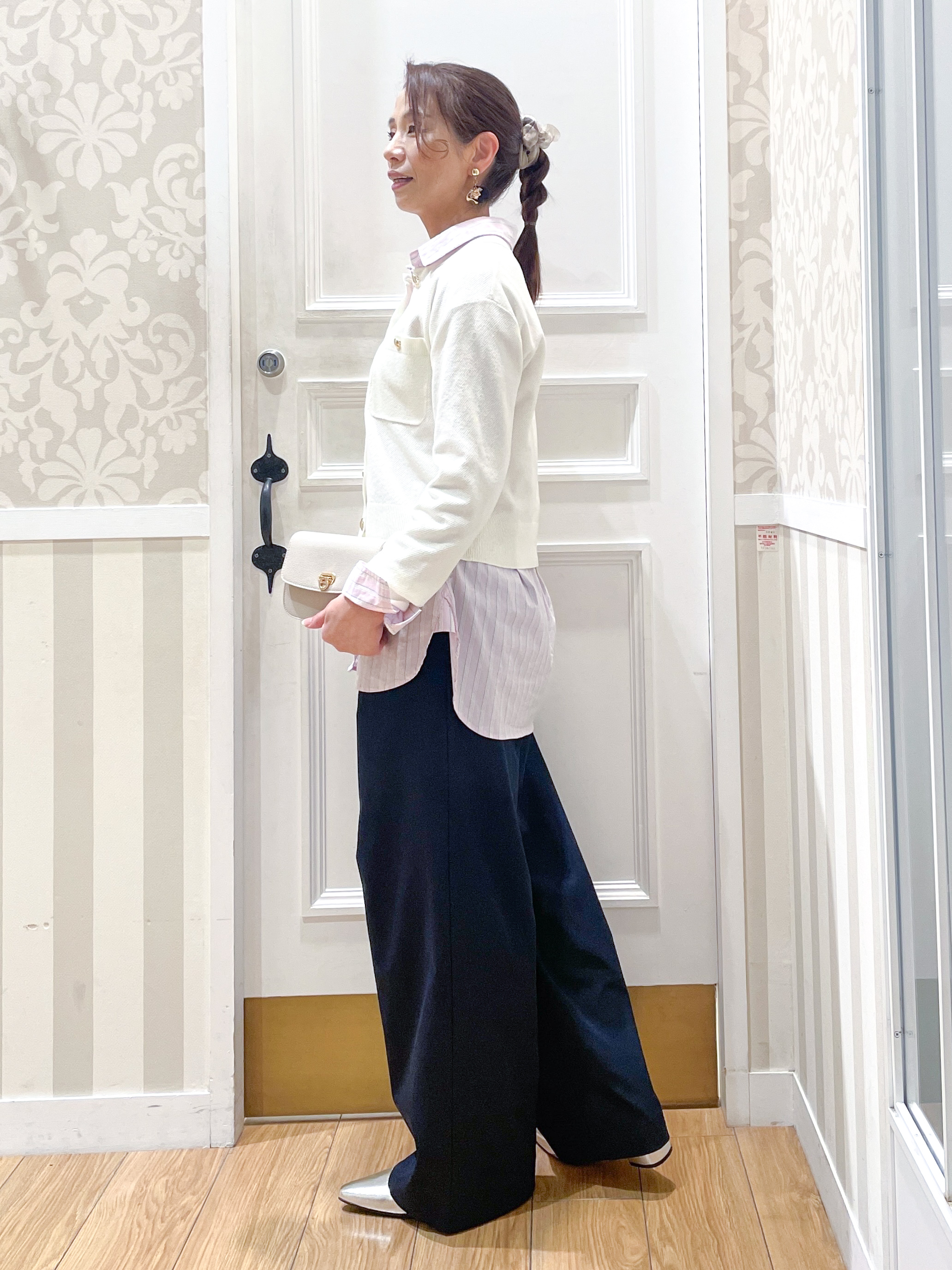 Naoさんの「grove｜【貴島明日香さん着用】フロントポケットカーディガン」を使ったコーディネート