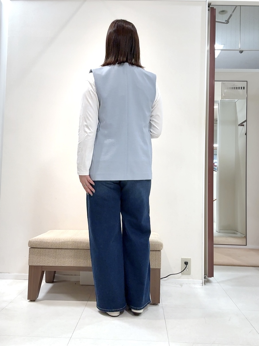 YUIさんの「UNTITLED｜【セットアップ可/UV/接触冷感】スラブキーネックジレ」を使ったコーディネート